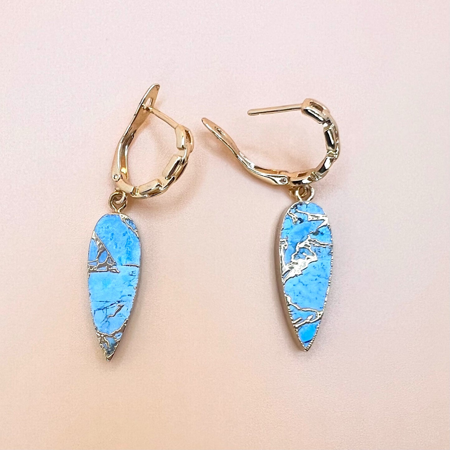 Mojave Turquoise Chain hoops