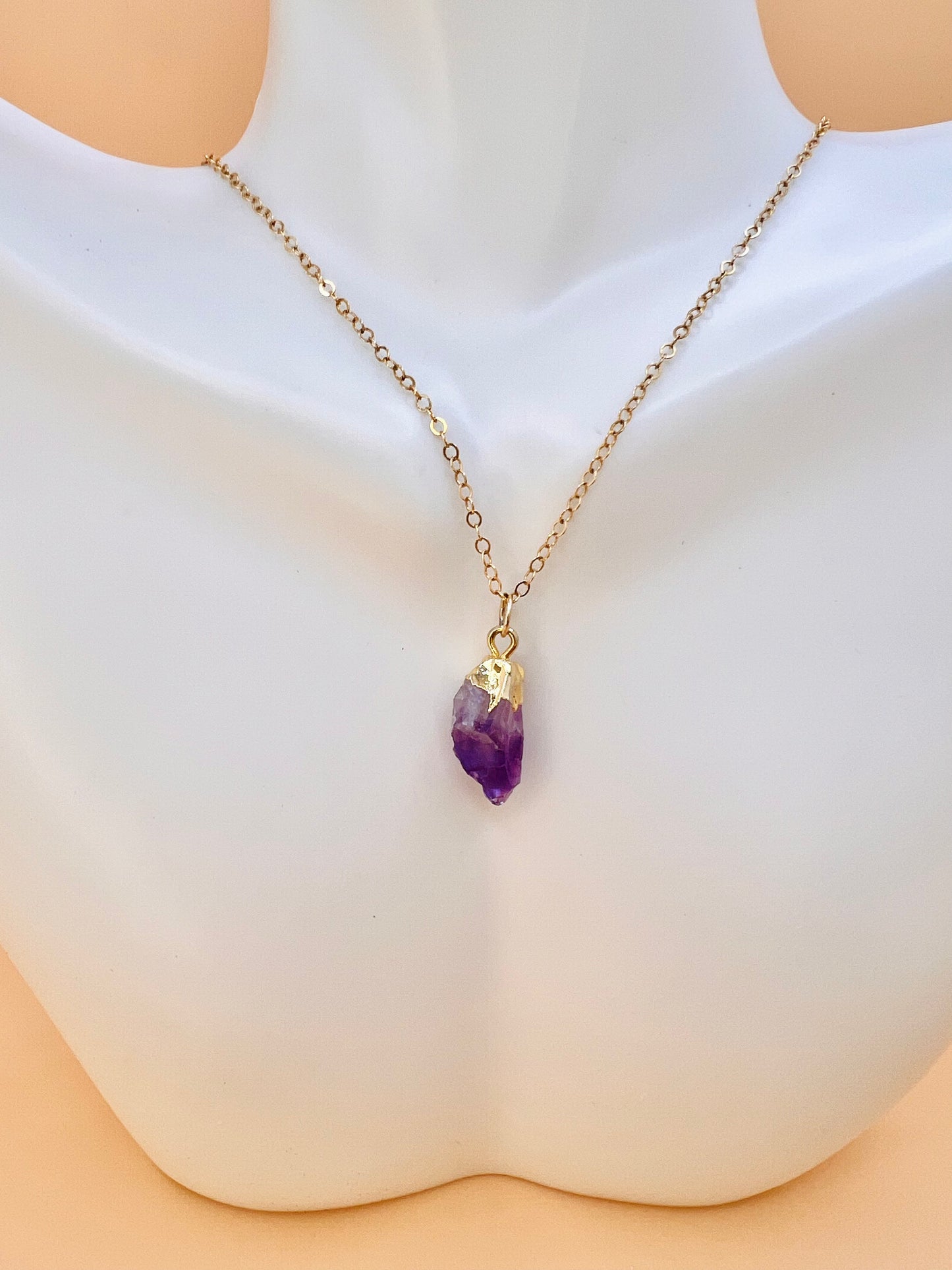 Amethyst nugget necklace