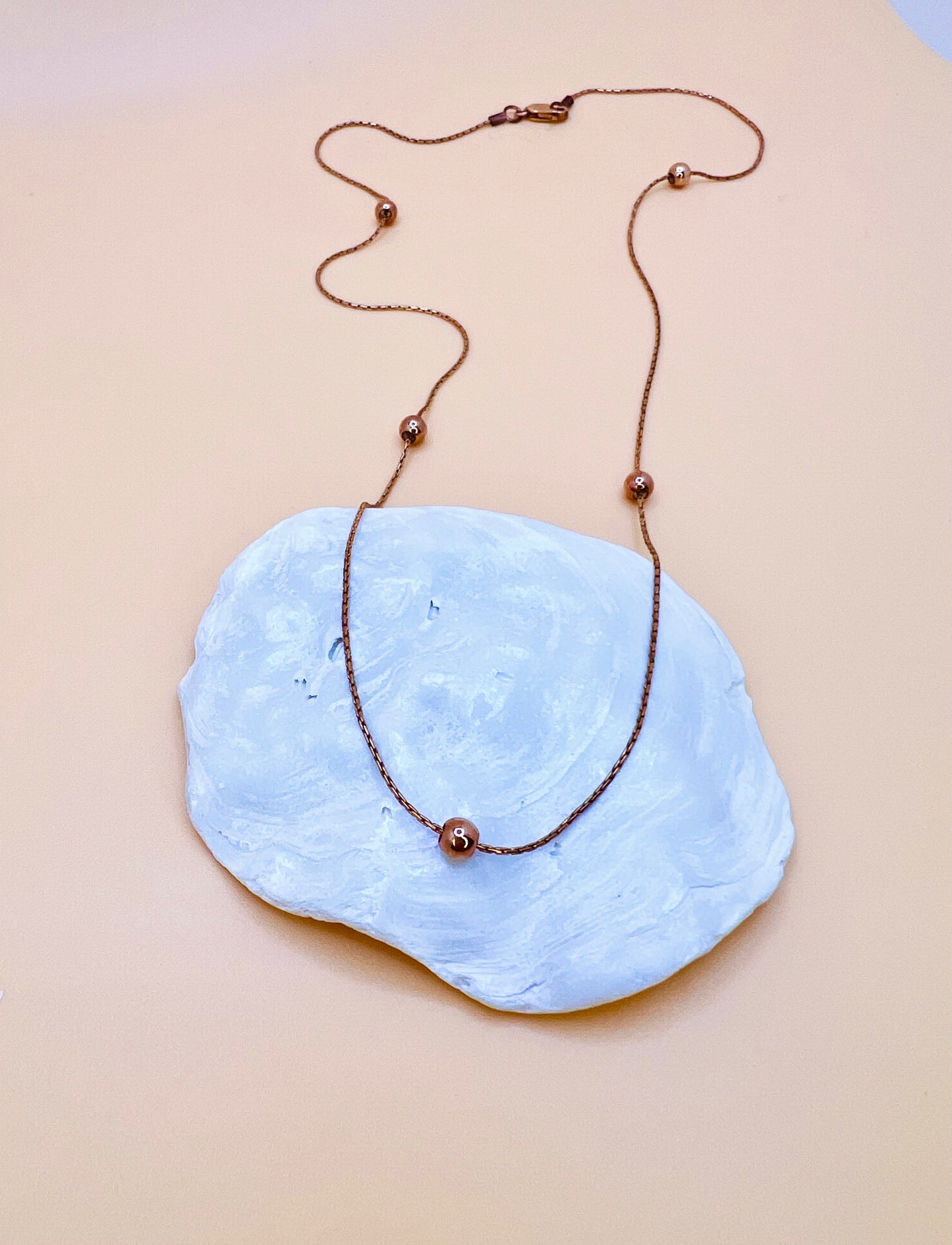 Ball and chain RG necklace