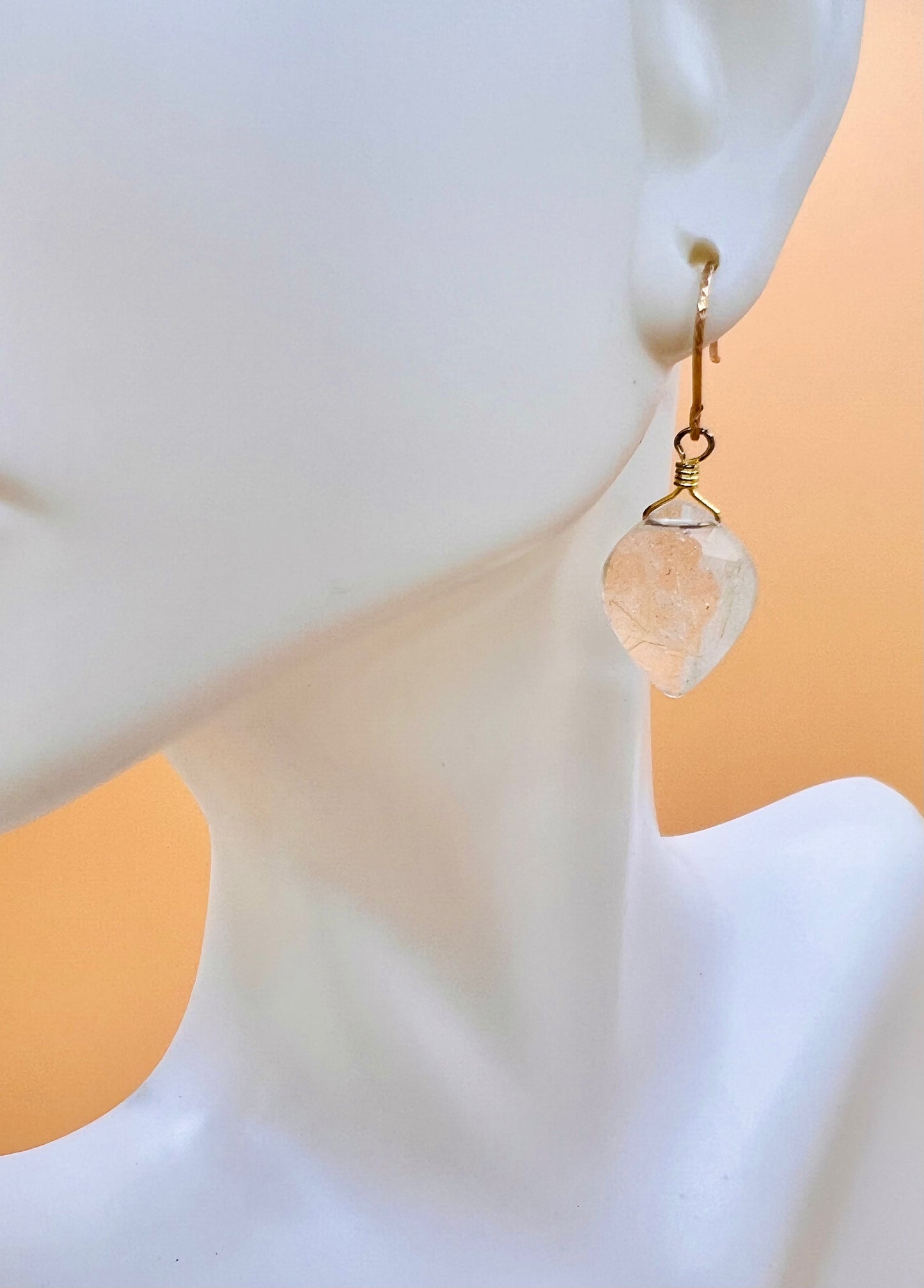 Golden Rutile earring