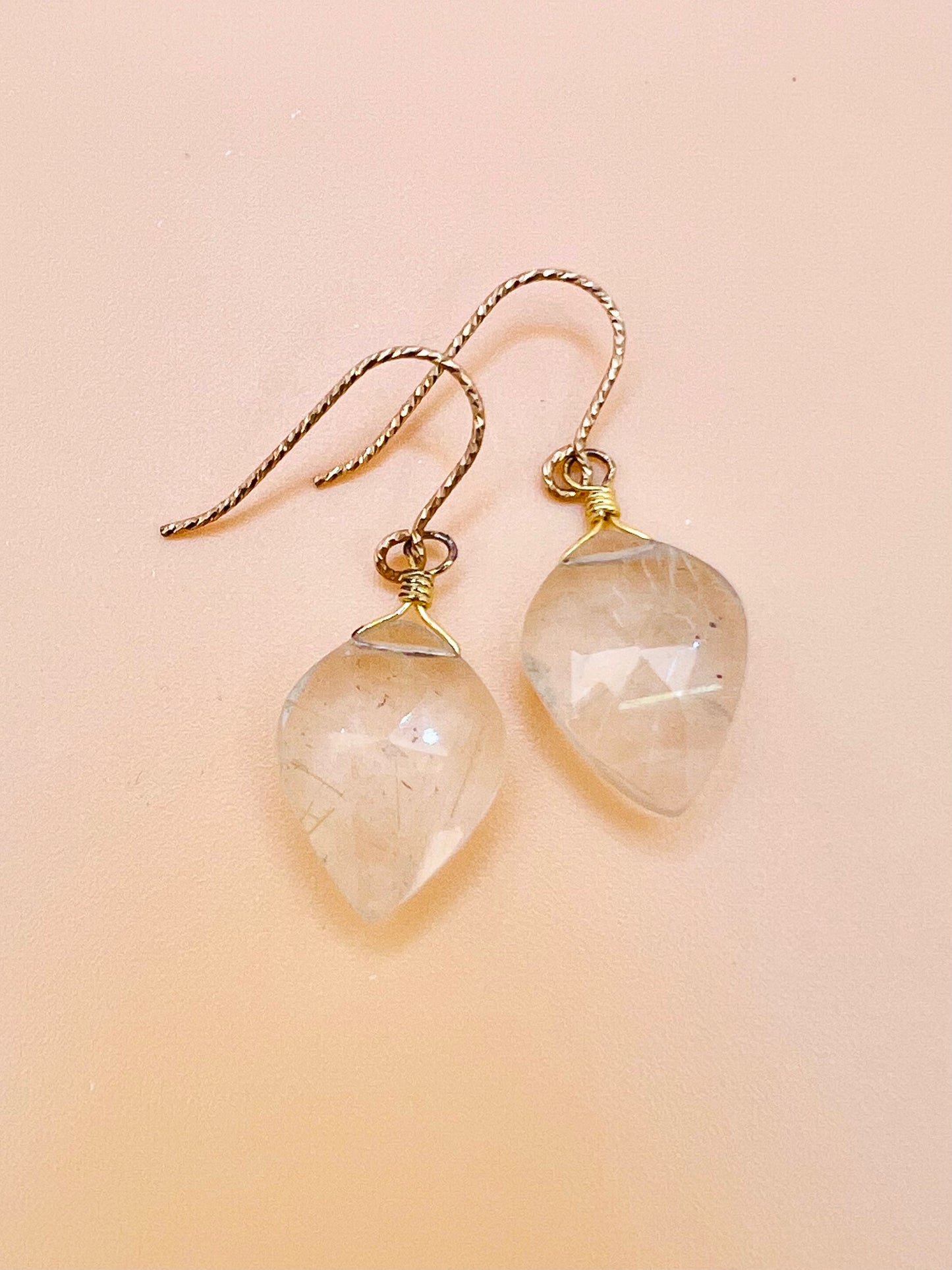 Golden Rutile earring