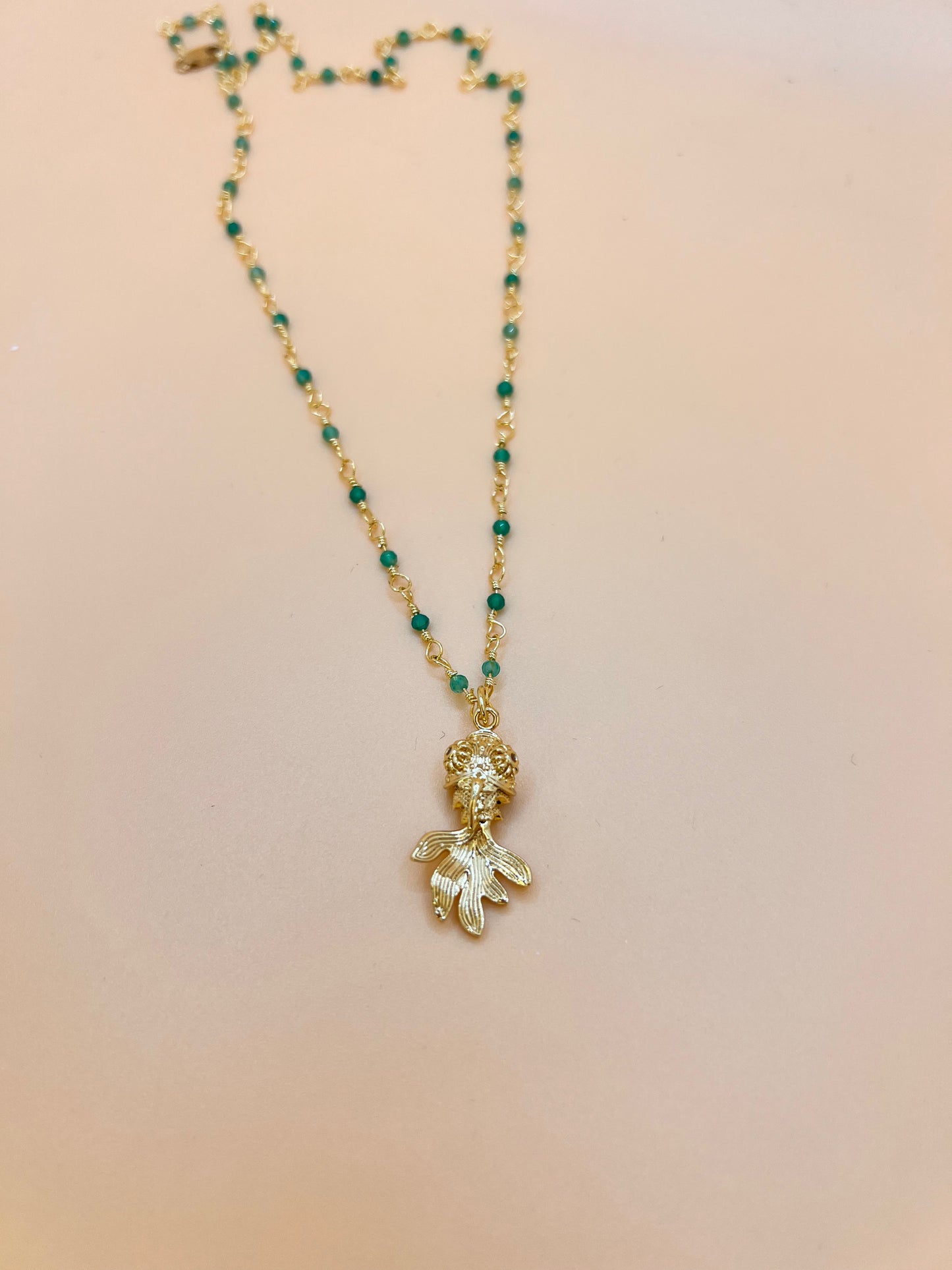 New! Goldfish Beaded Necklace