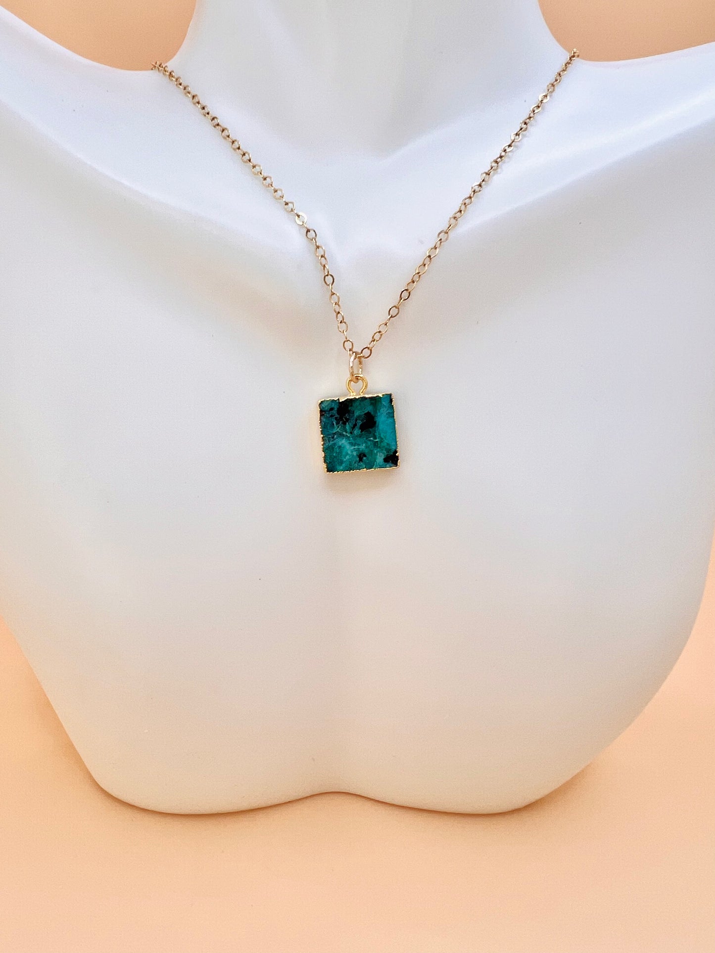 Green Agate Jasper necklace