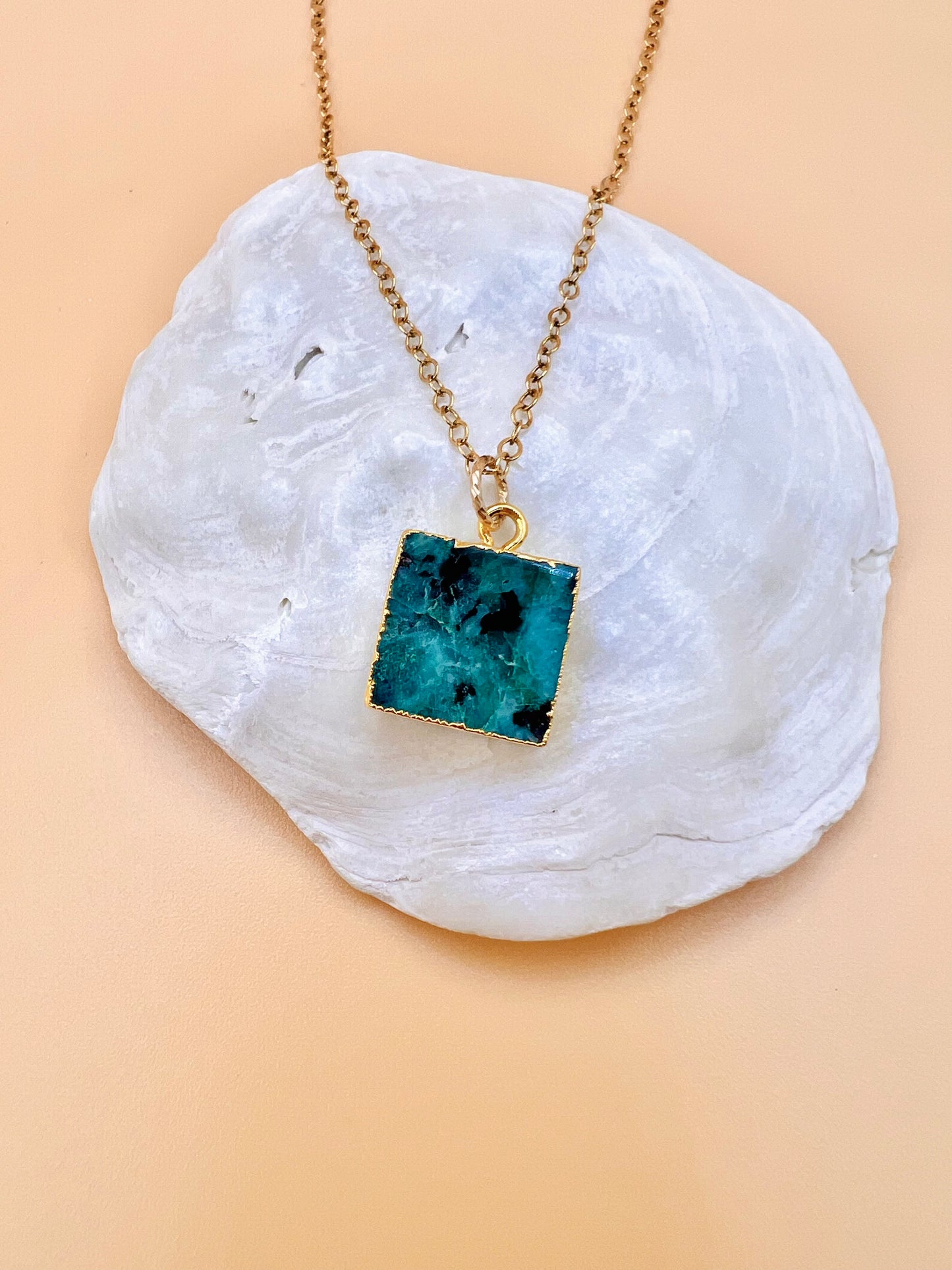 Green Agate Jasper necklace