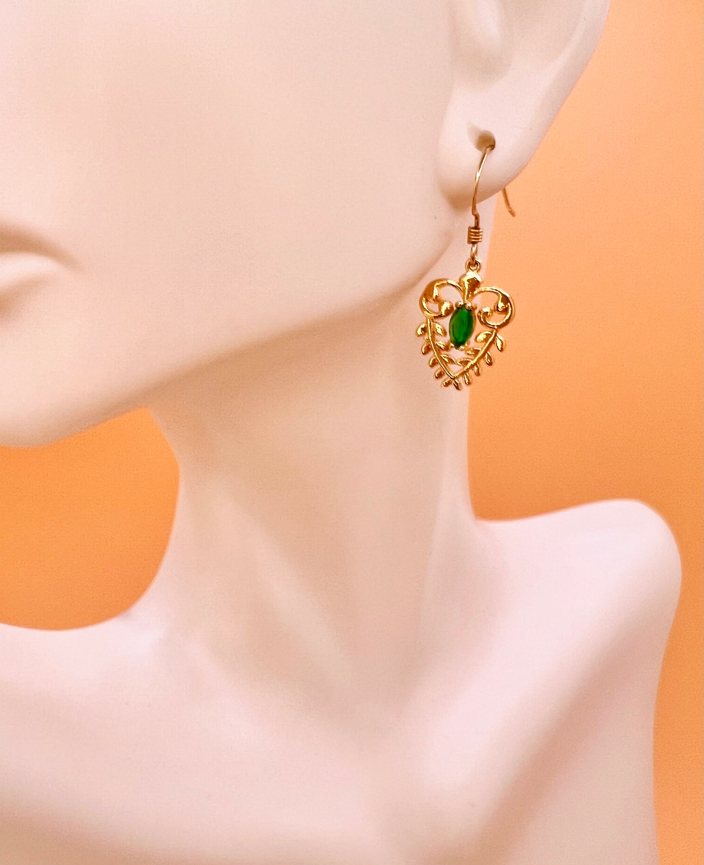 Green Filigree earring