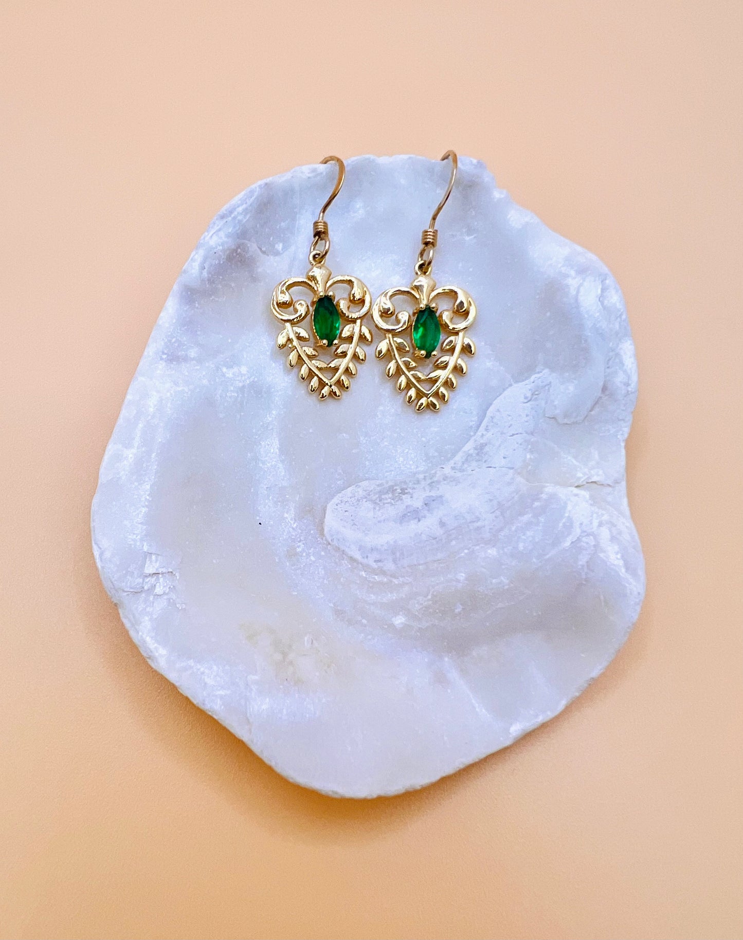 Green Filigree earring