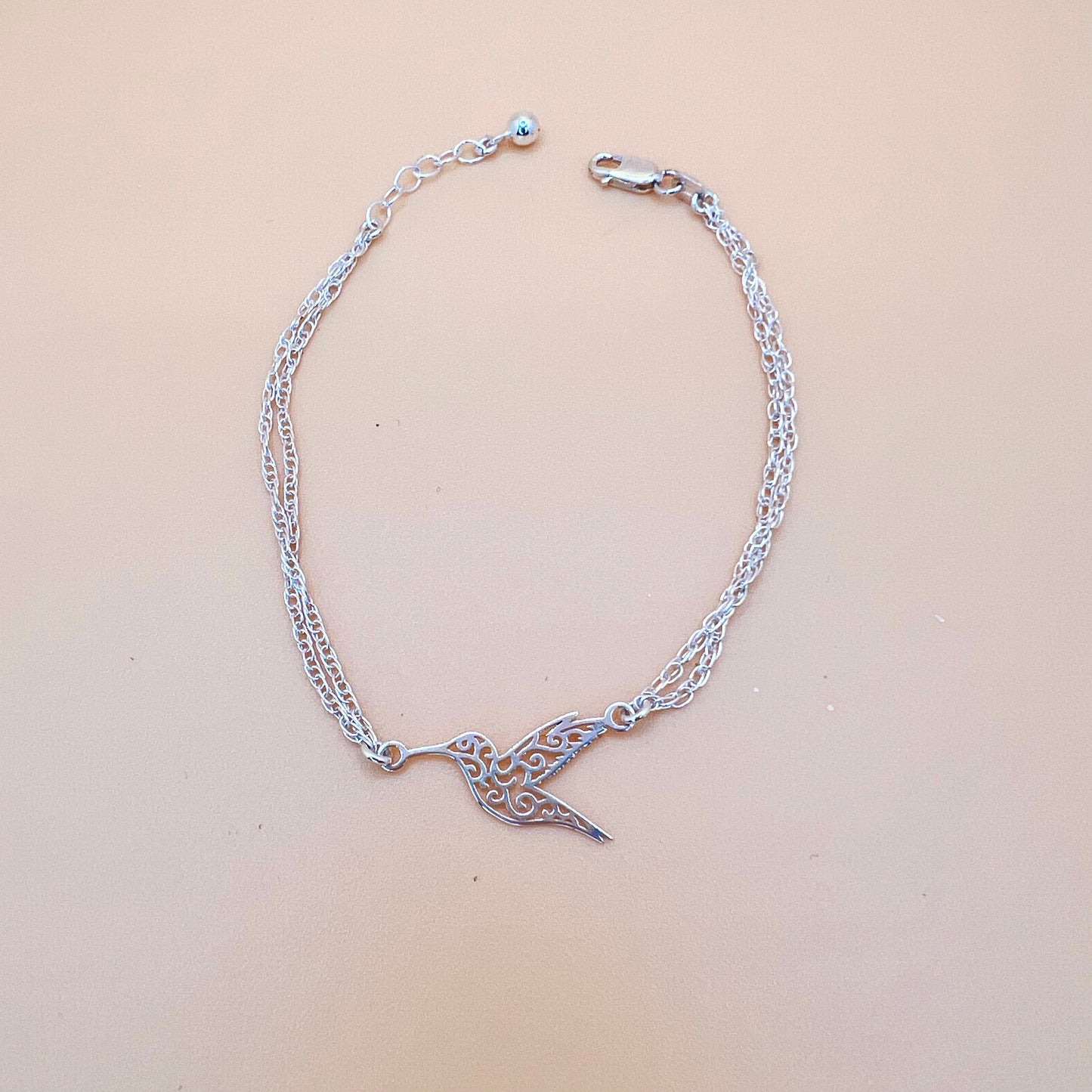 Humming Bird Double Chain Bracelet
