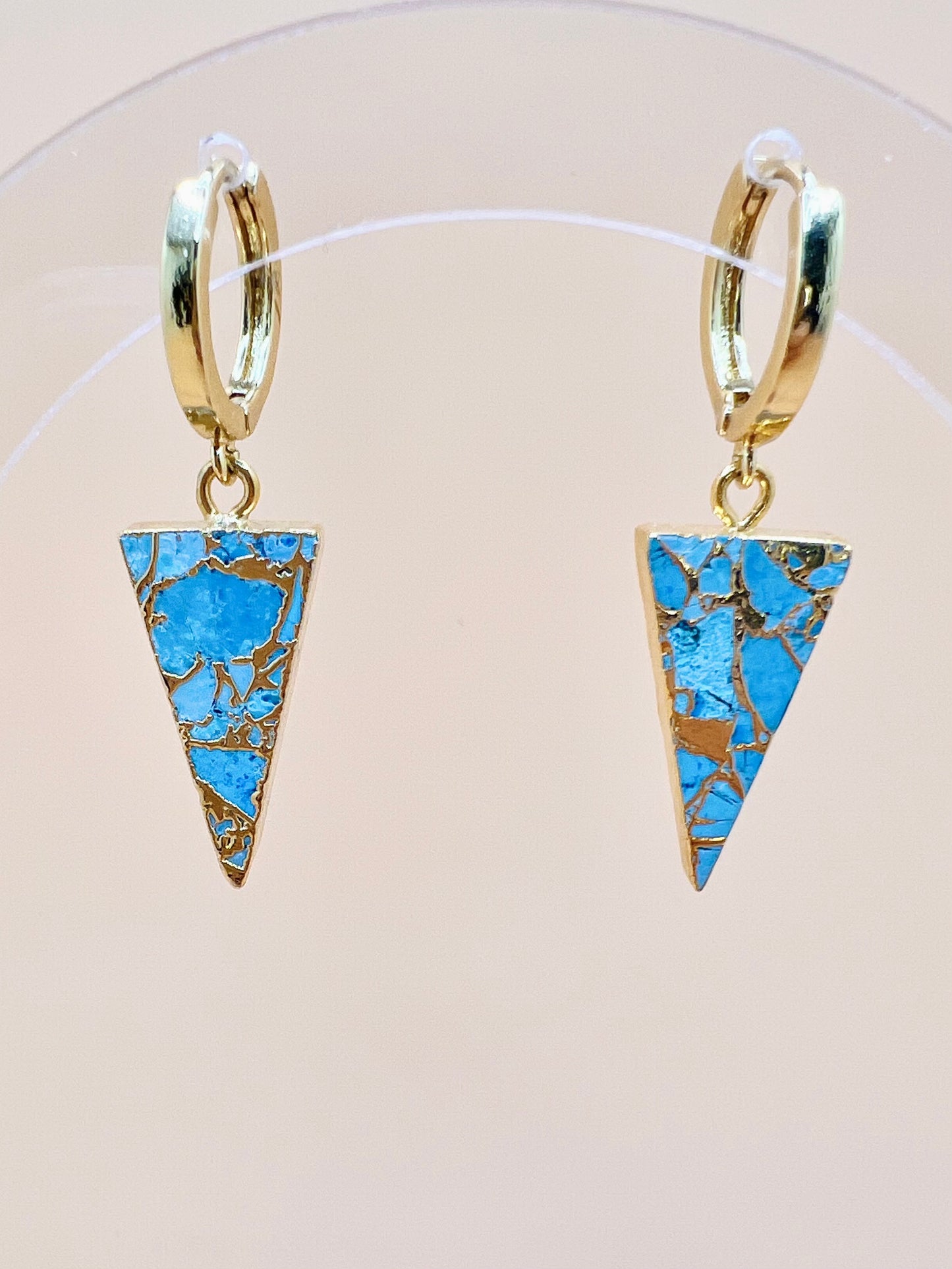 Isoscelles Turquoise Mojave hoops