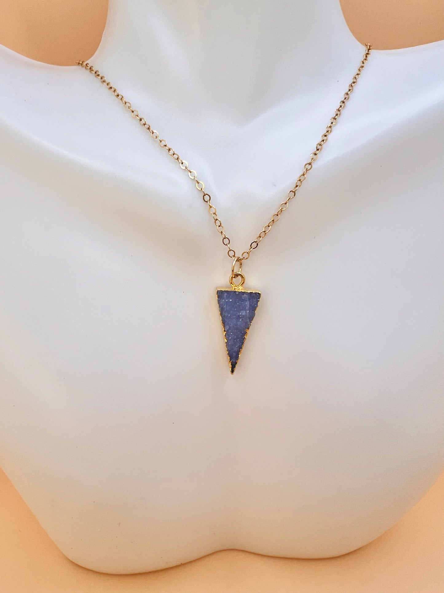 Lavendar Sugar Druzy necklace
