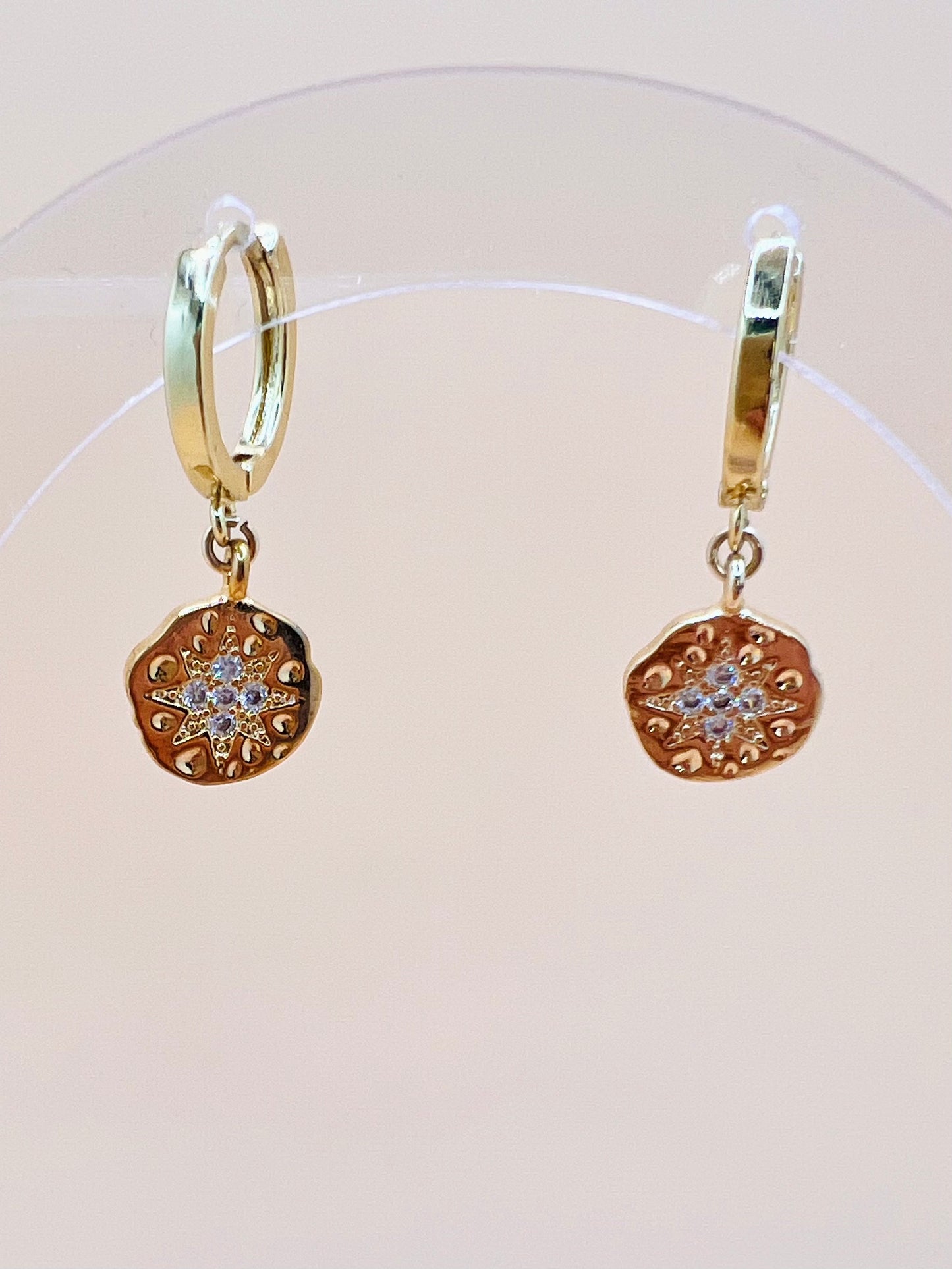 Medallion Star hoops