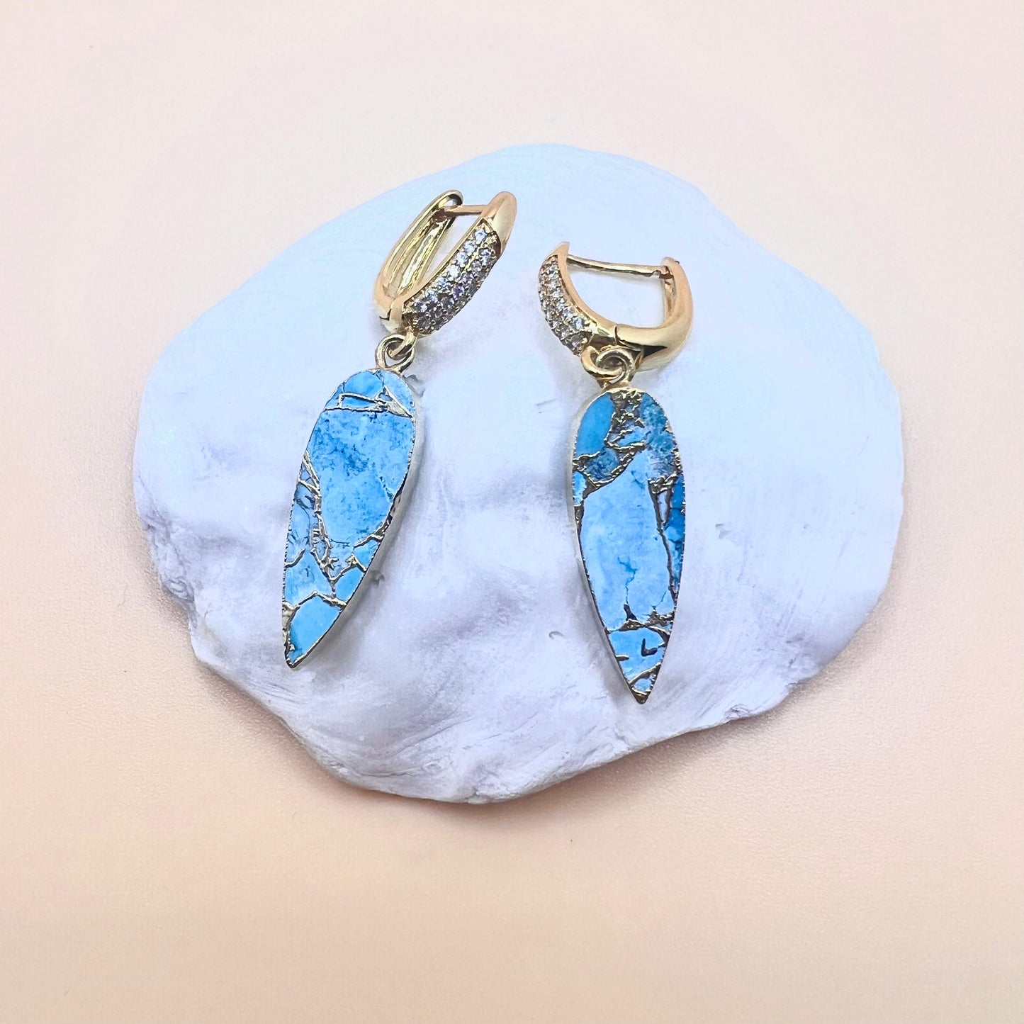 Mojave Turquoise Fancy hoops