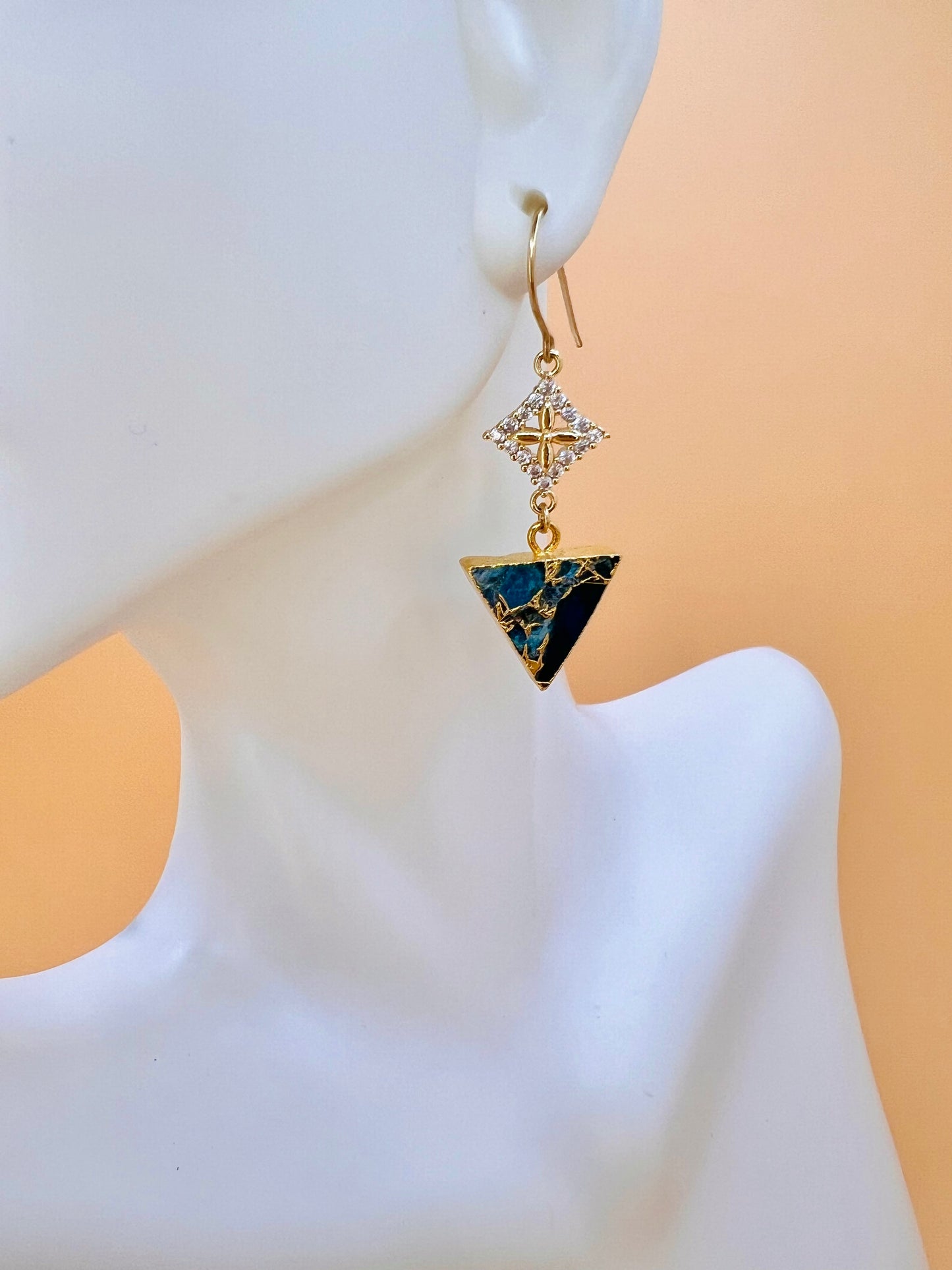Mojave apatite kite earrings