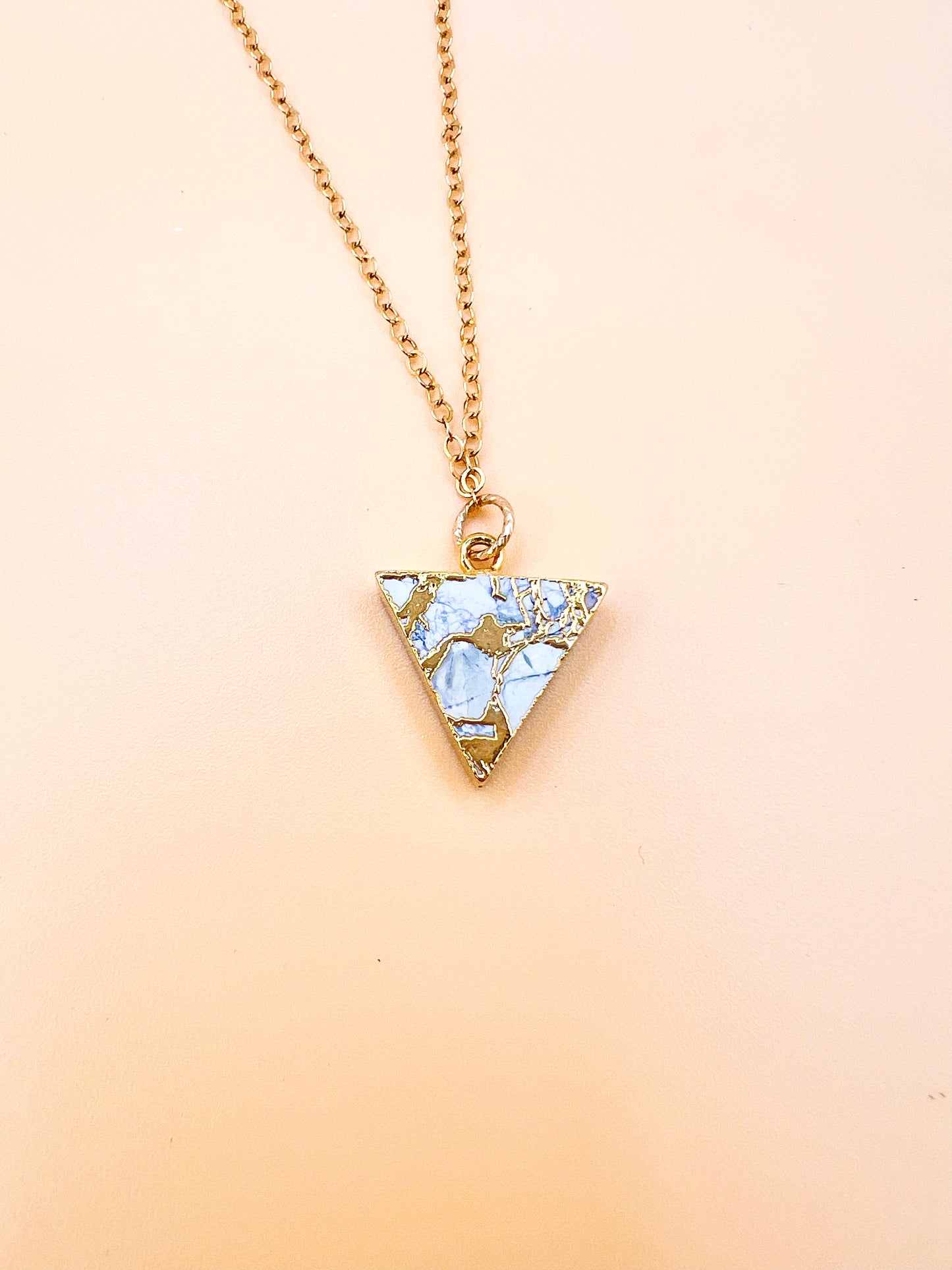 Mojave Howlite triangle pendant