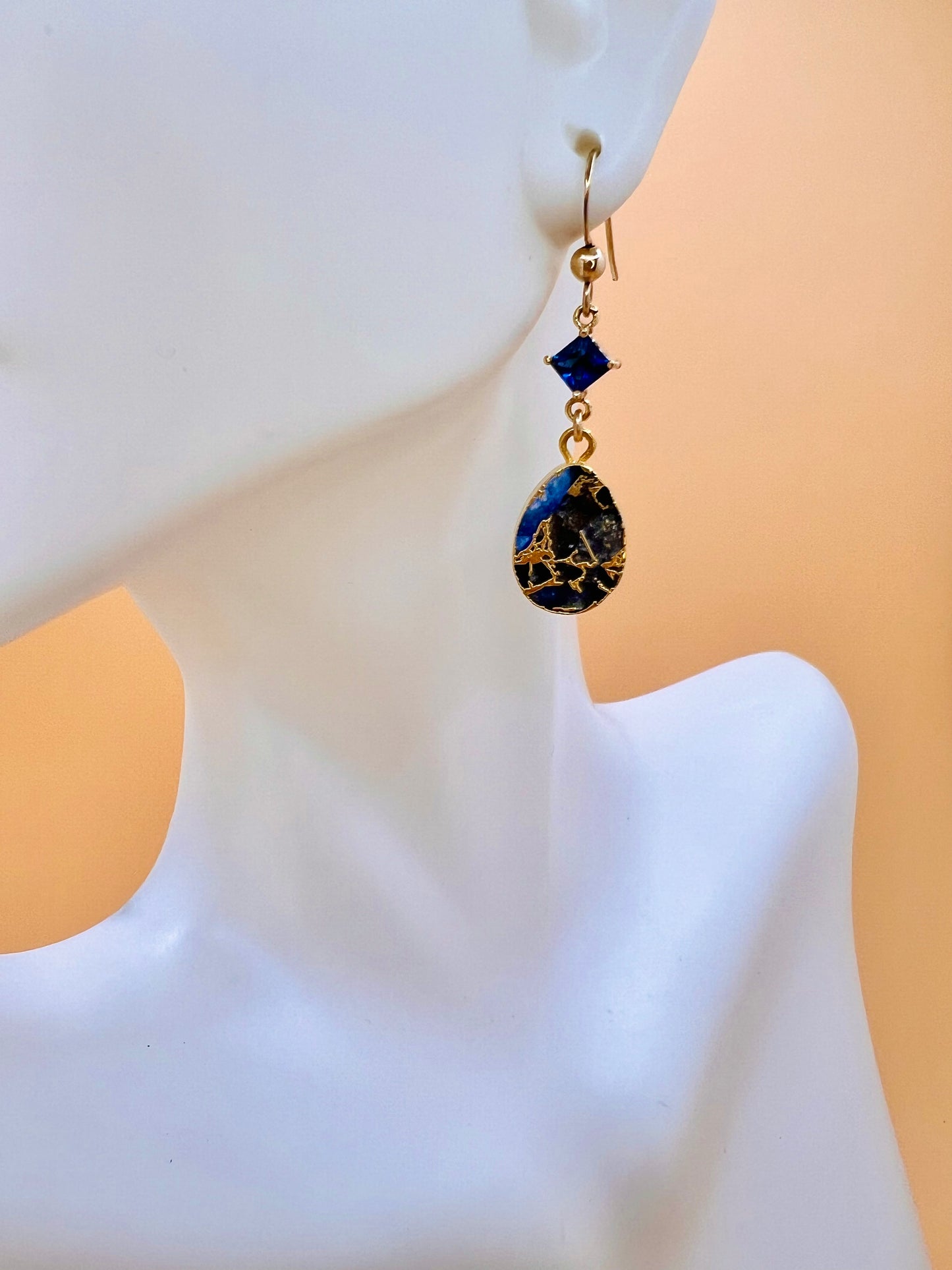 Mojave sapphire drop earring