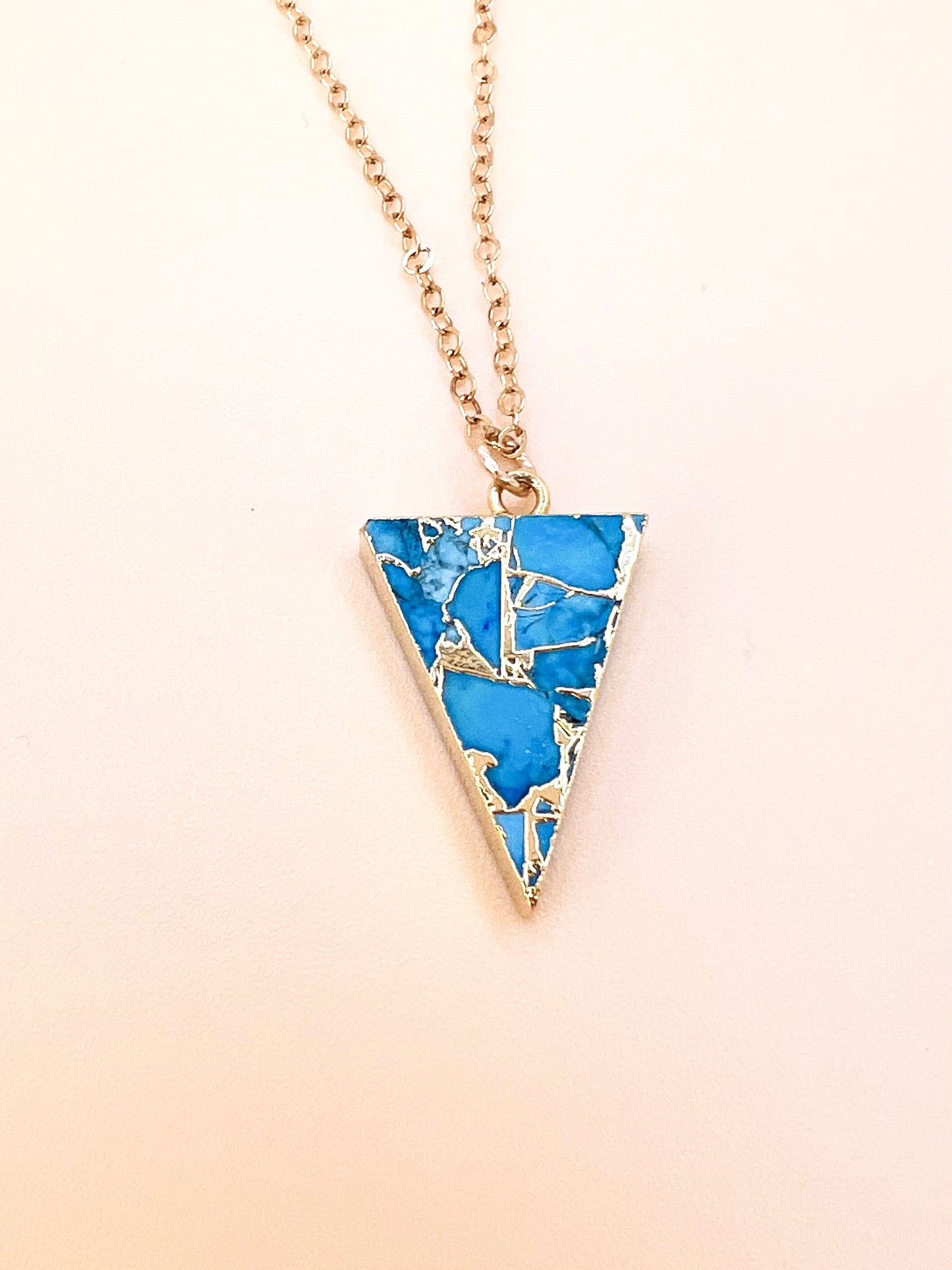 Mojave Turquiose large triangle necklace