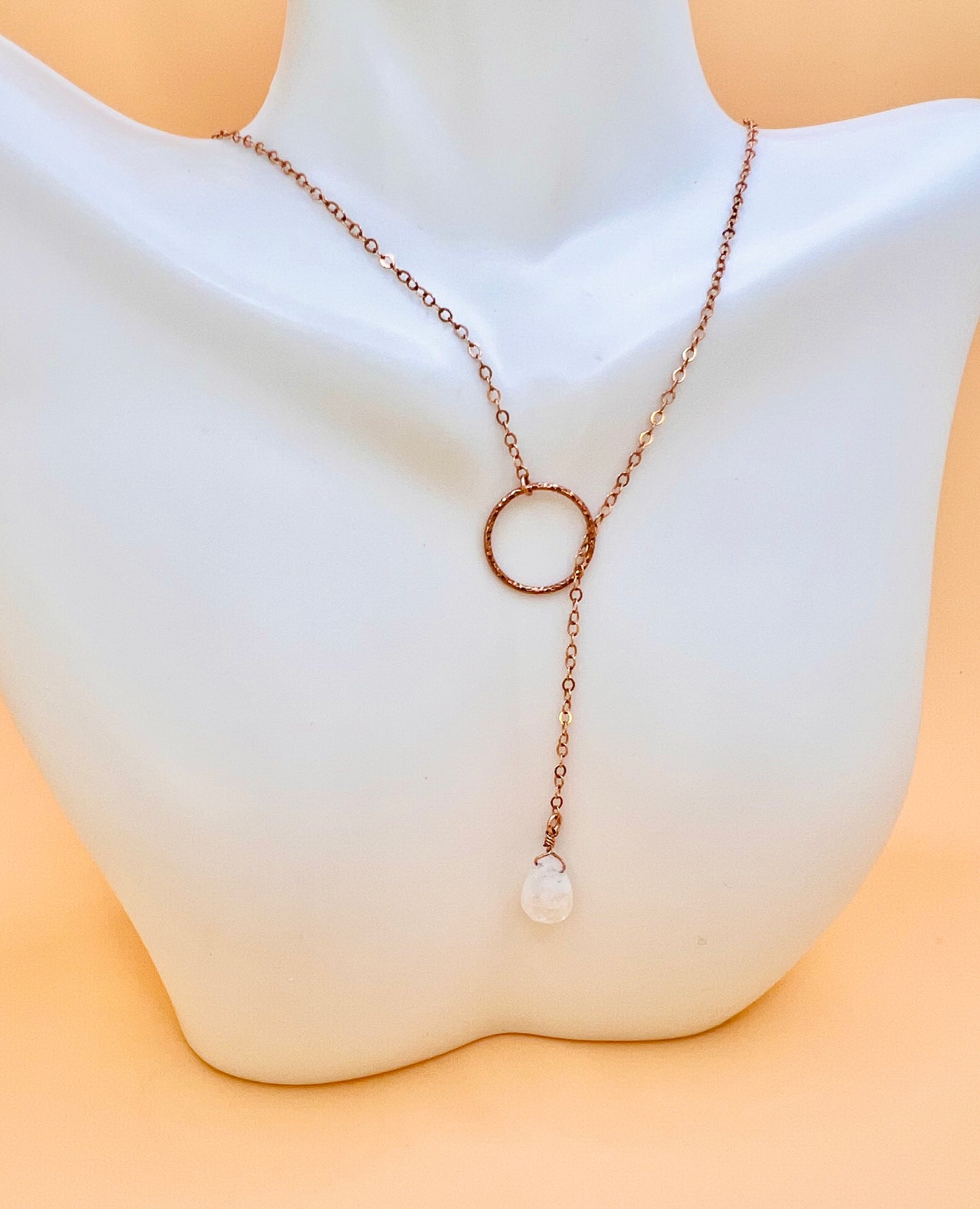 Moonstone Lariat RG necklace