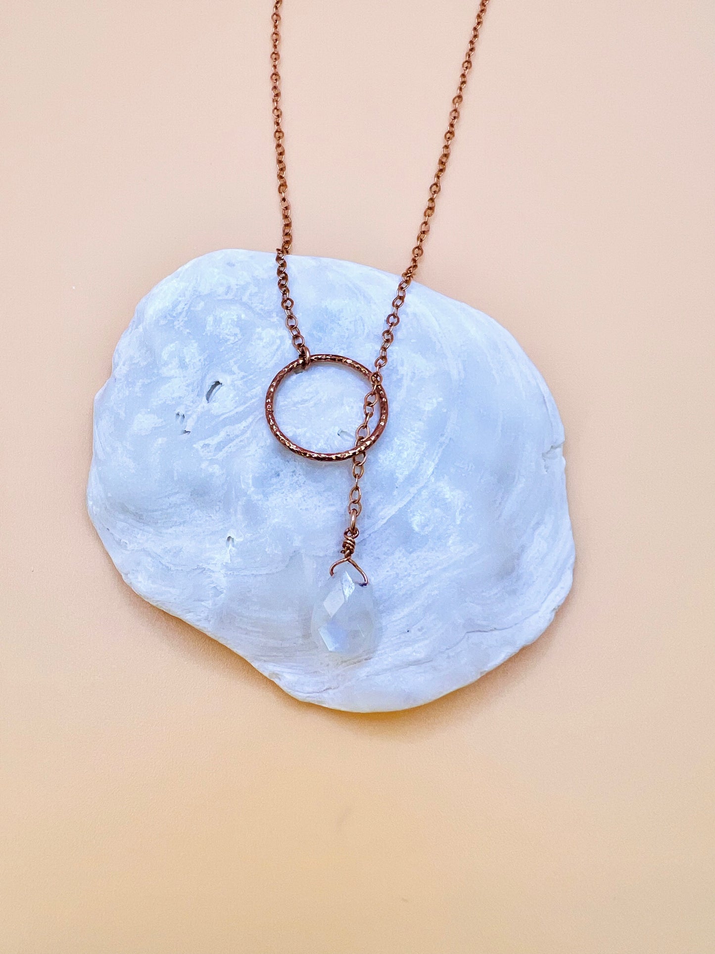 Moonstone Lariat RG necklace