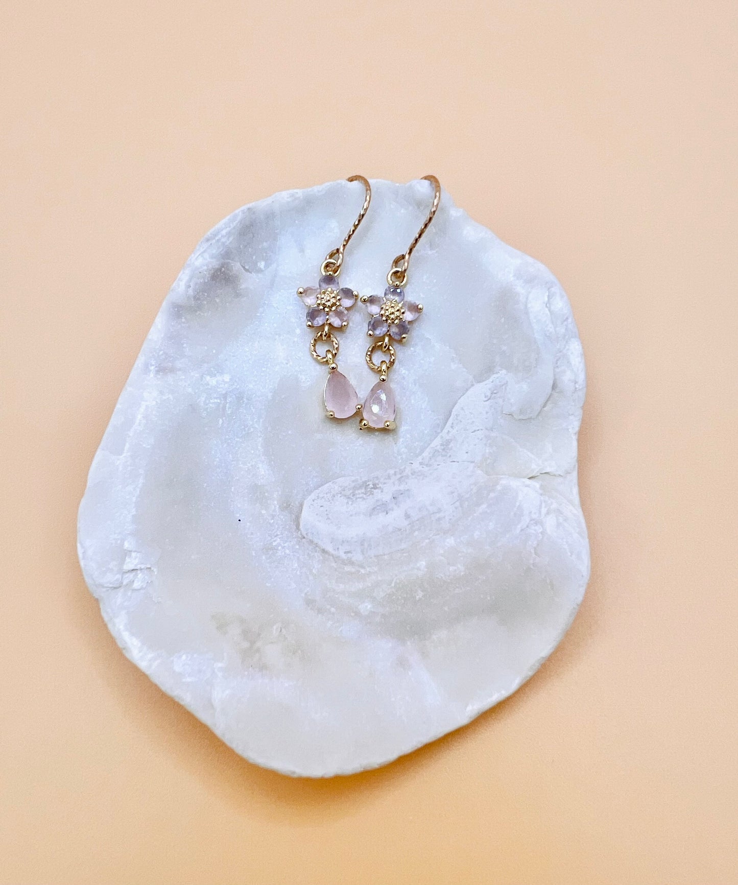 Pink Daisy Drop earring