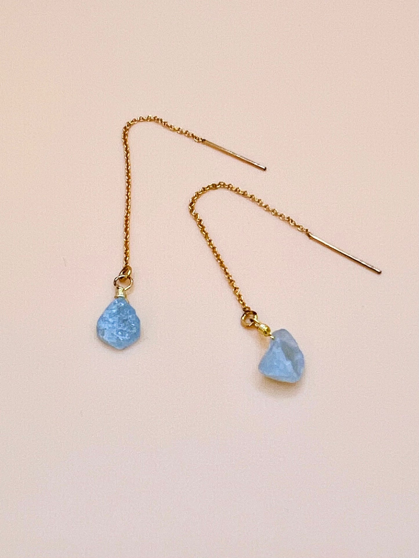 Raw Aquamarine Threaders