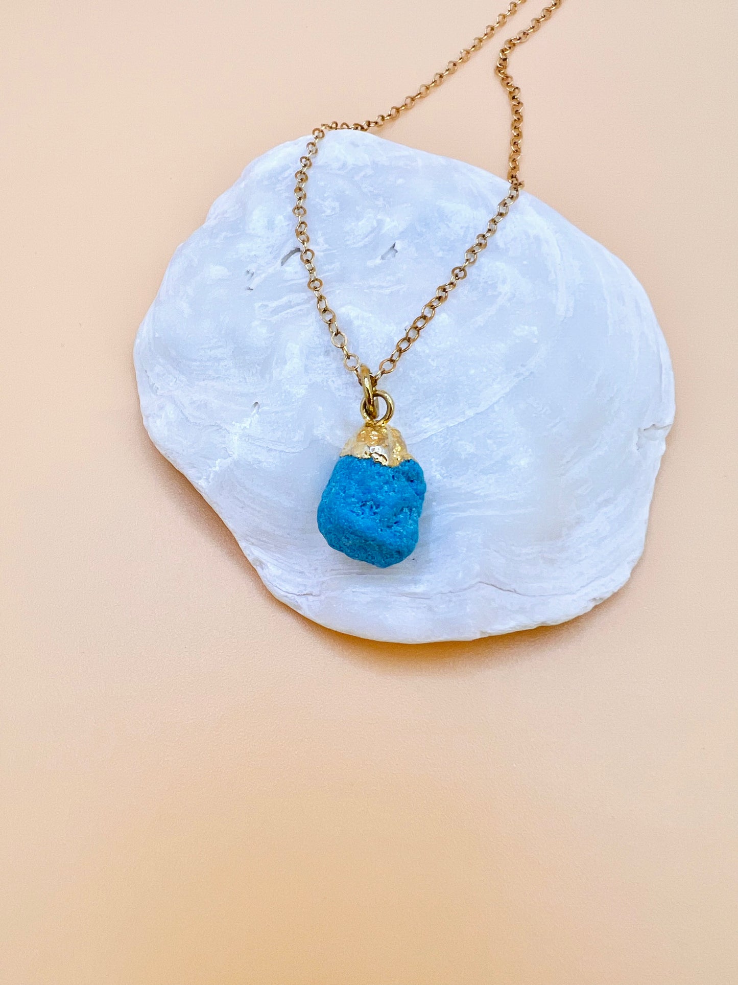 Raw Turquoise Nugget necklace