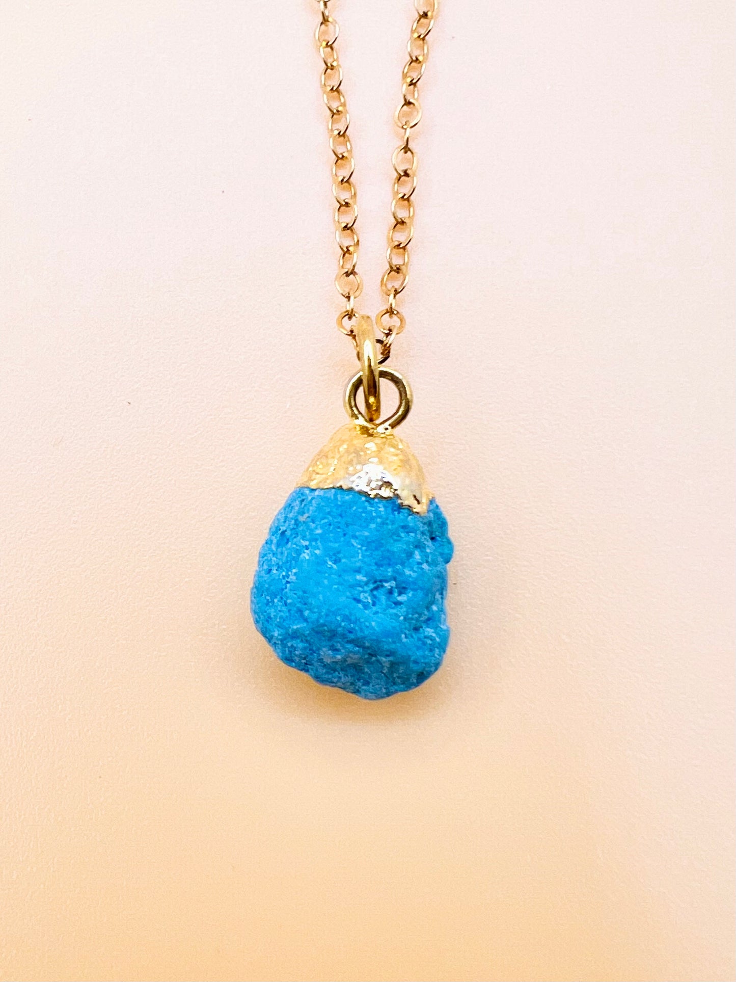 Raw Turquoise Nugget necklace