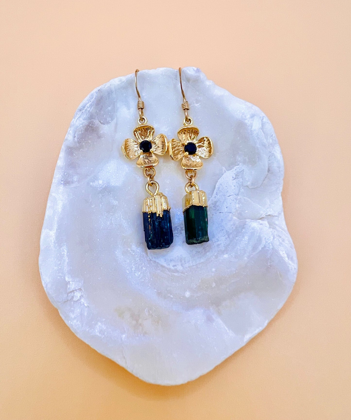Tourmaline Flower earring