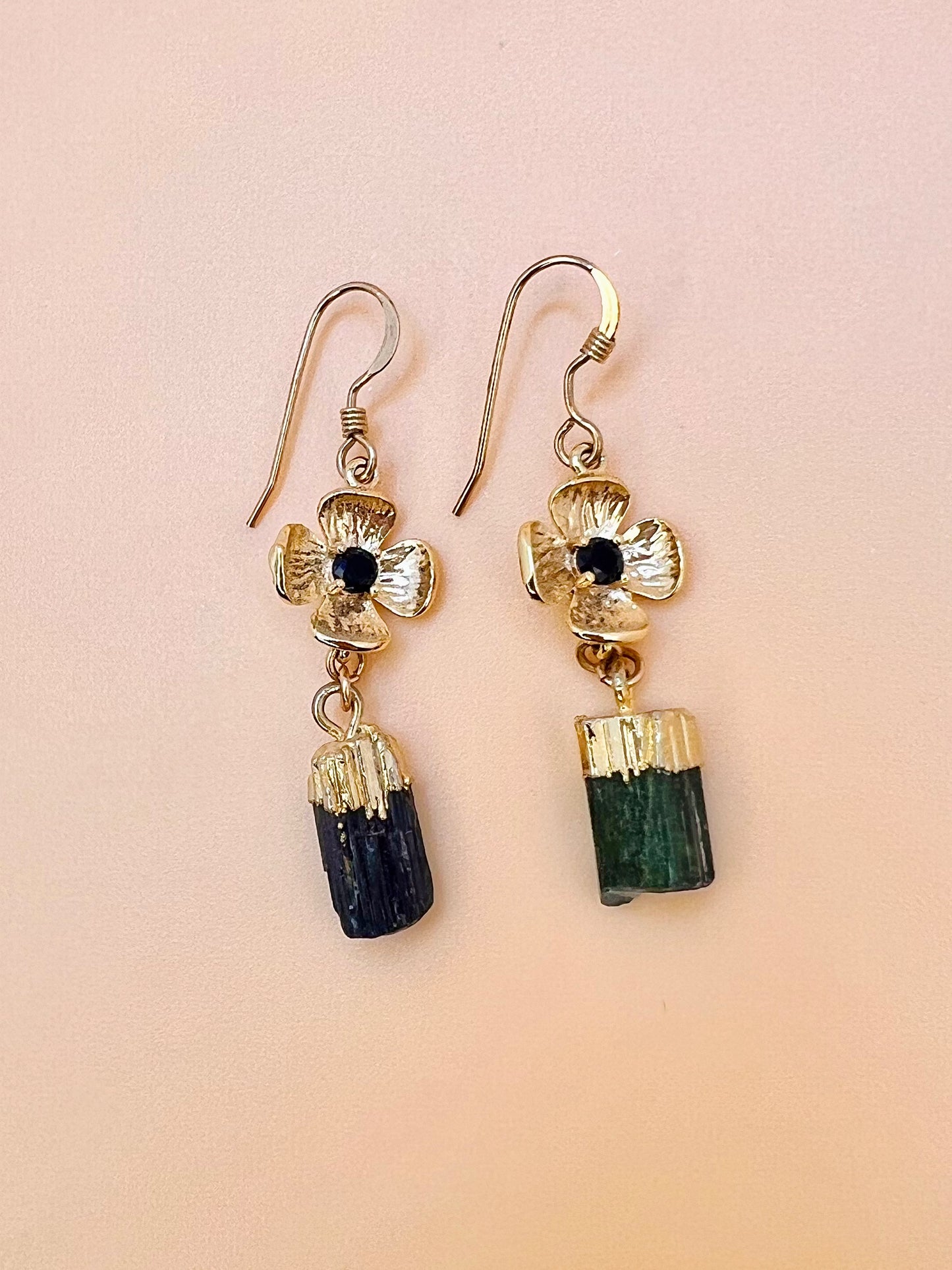 Tourmaline Flower earring