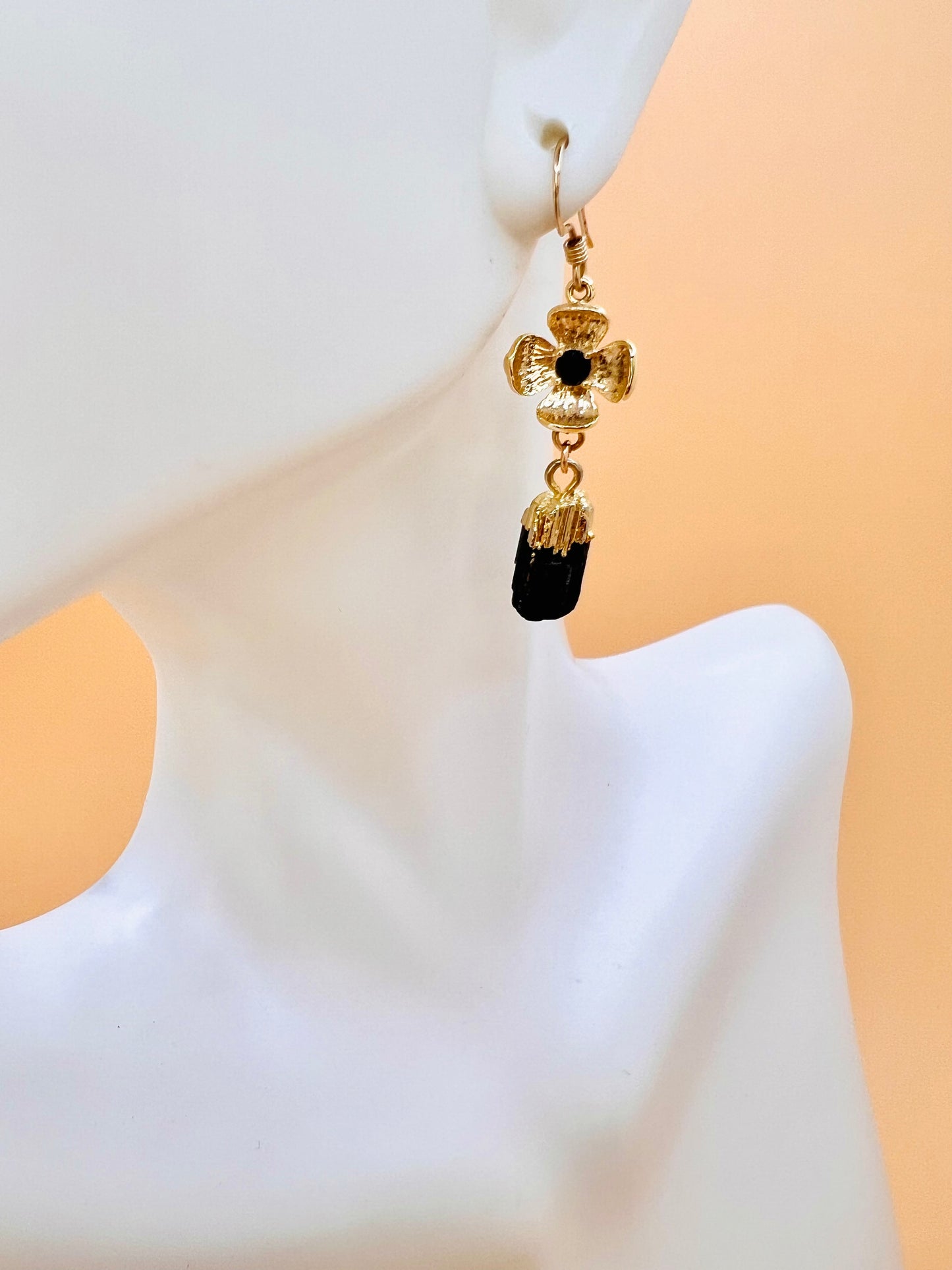 Tourmaline Flower earring