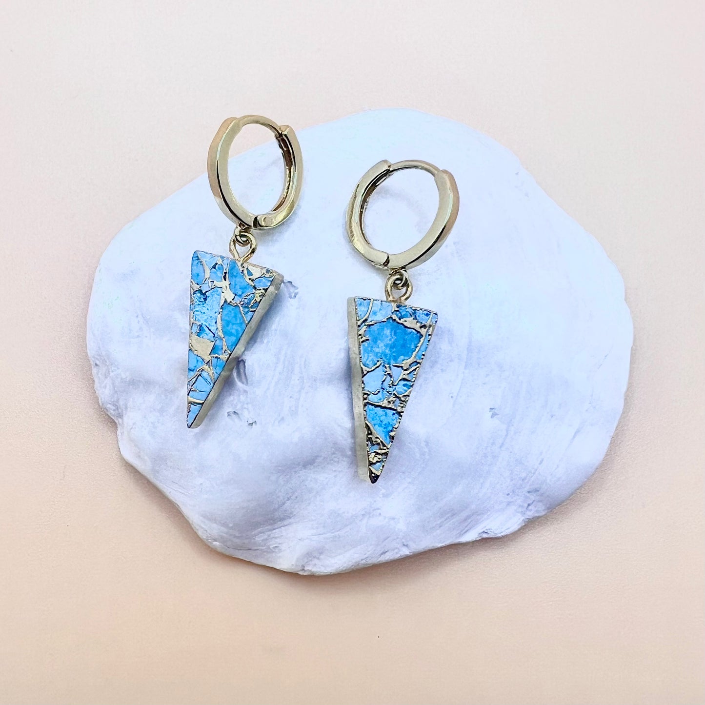 Isoscelles Turquoise Mojave hoops