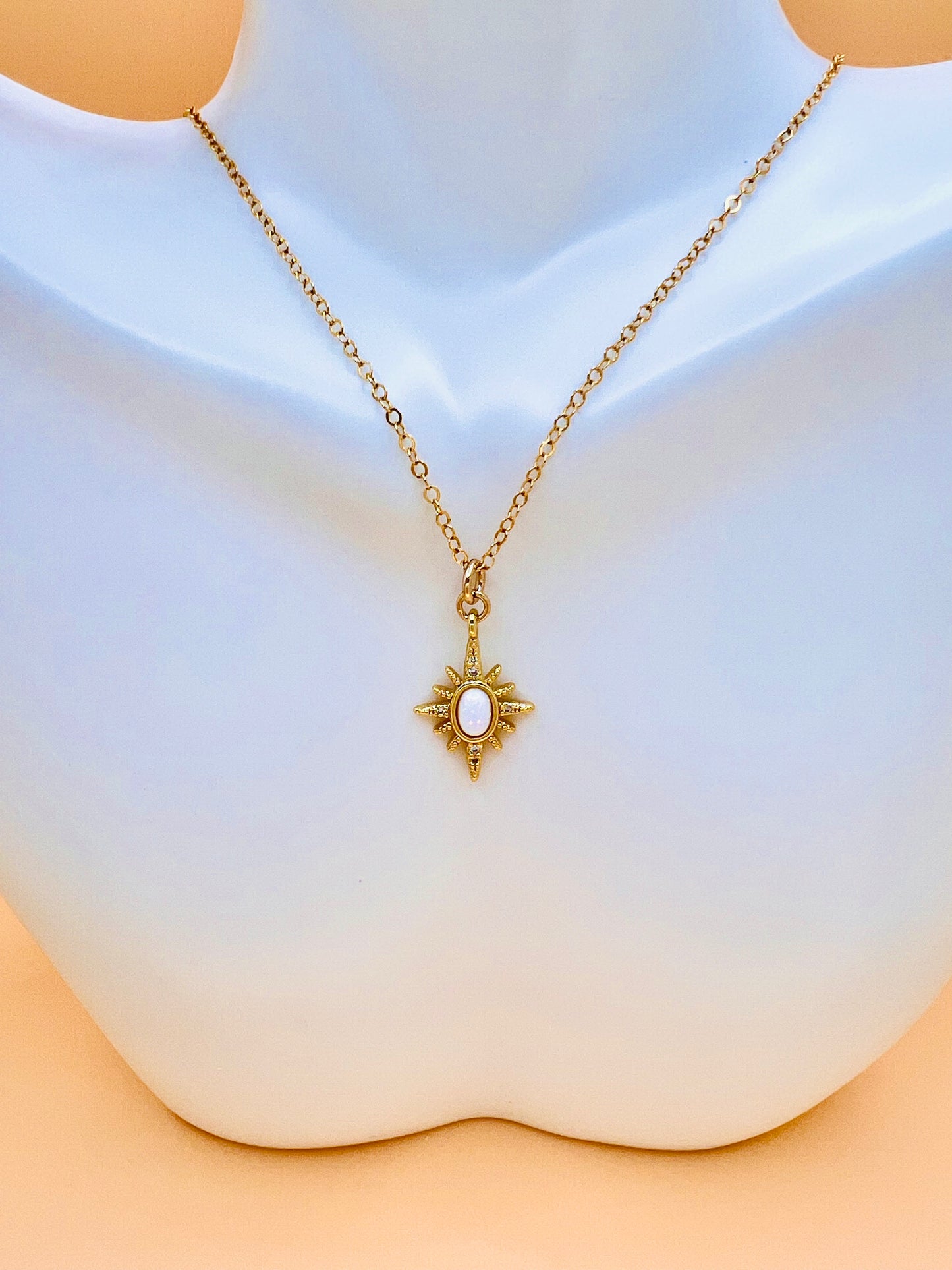 Opal North Star necklace