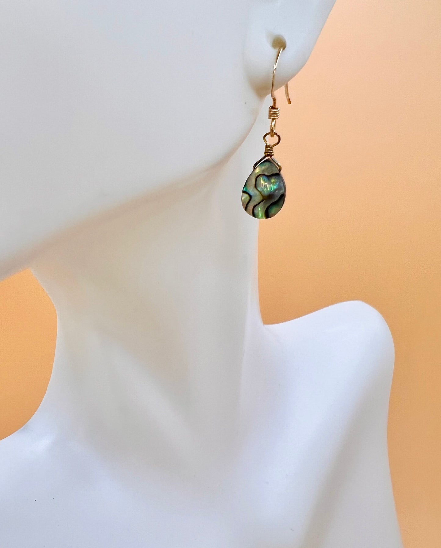 Abalone drop earring