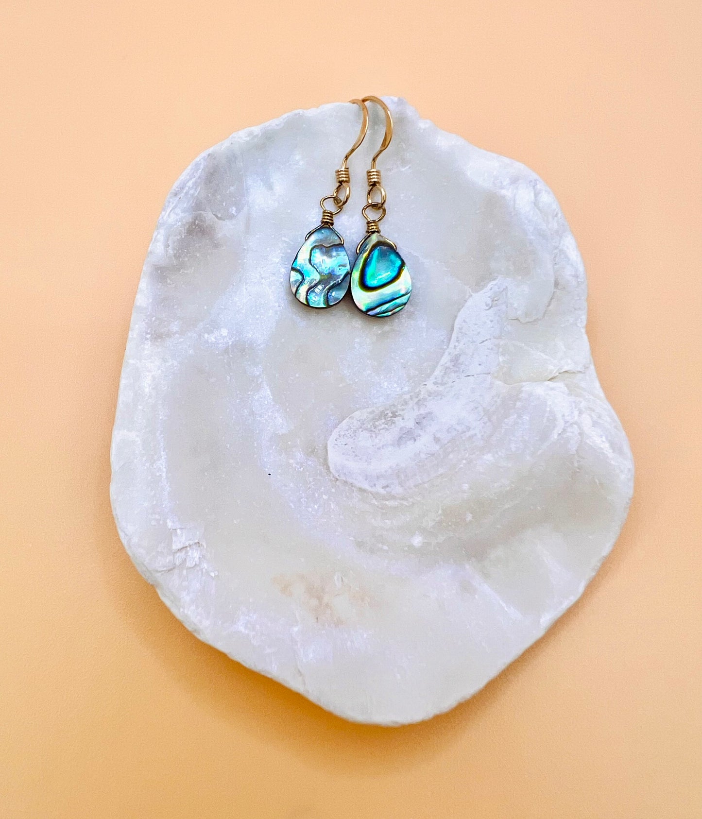 Abalone drop earring
