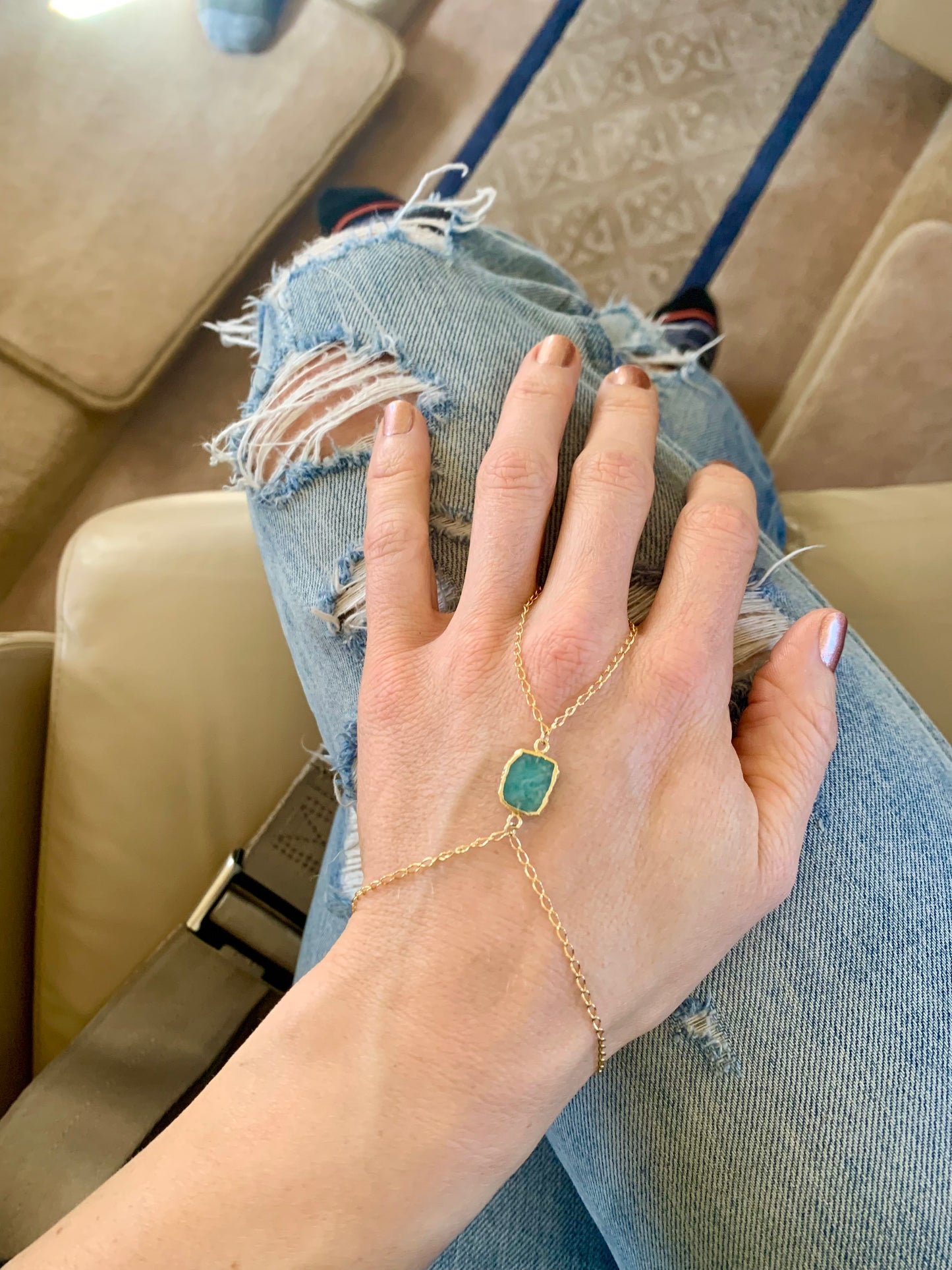 Amazonite 2 hand chain