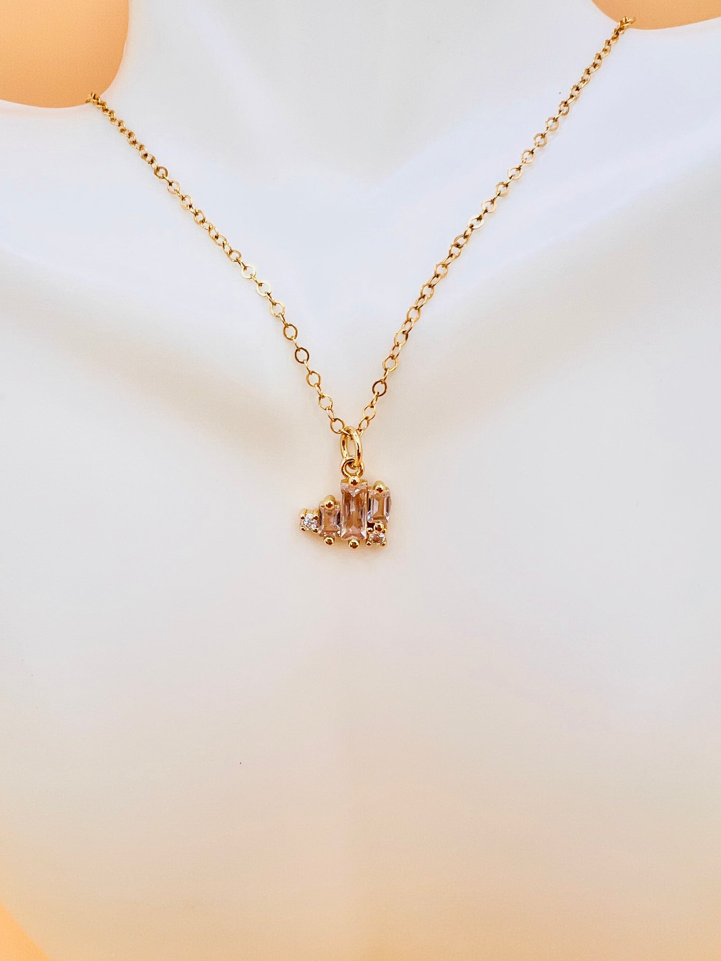 Cubic Zirconia Cluster necklace