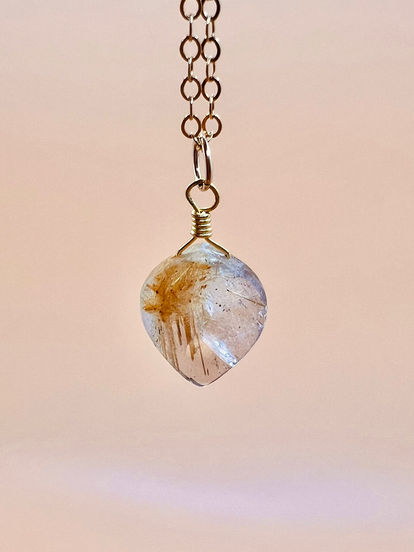 Golden Rutile Quartz Necklace