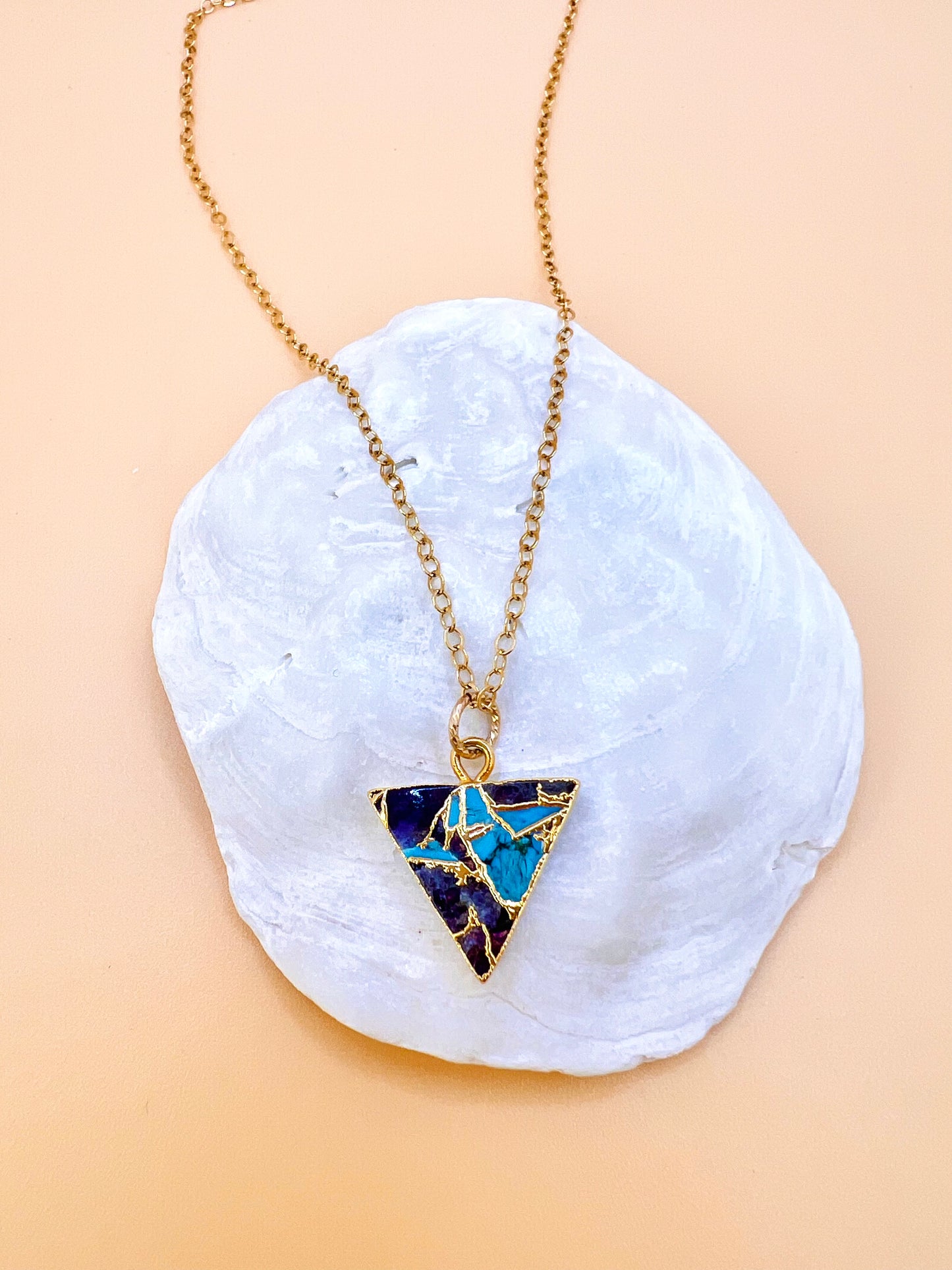 Mojave amethyst and turquoise necklace