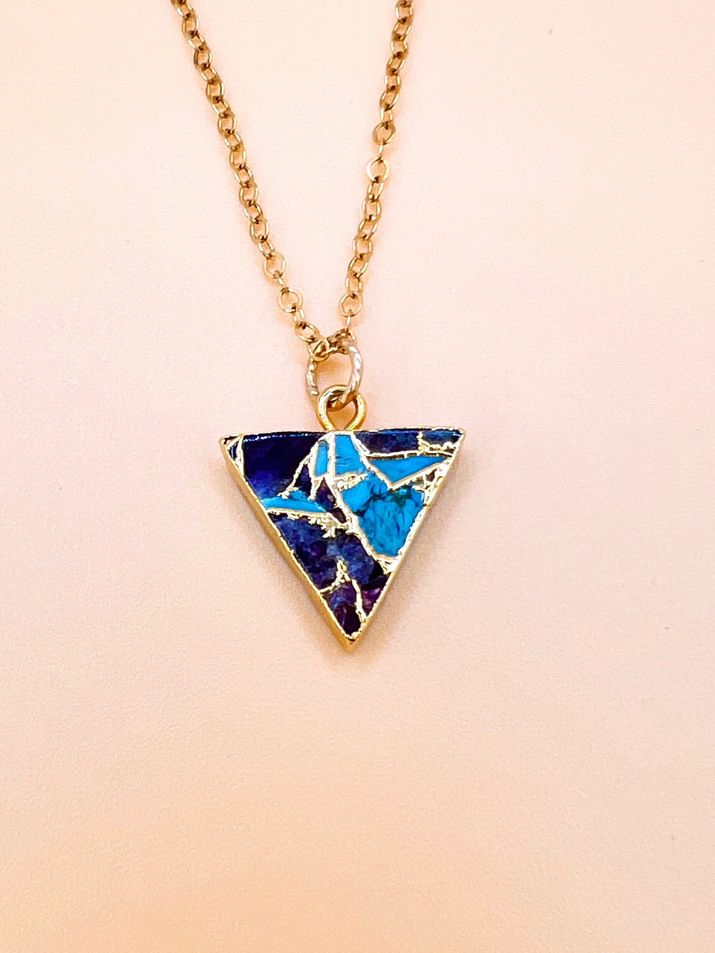 Mojave amethyst and turquoise necklace