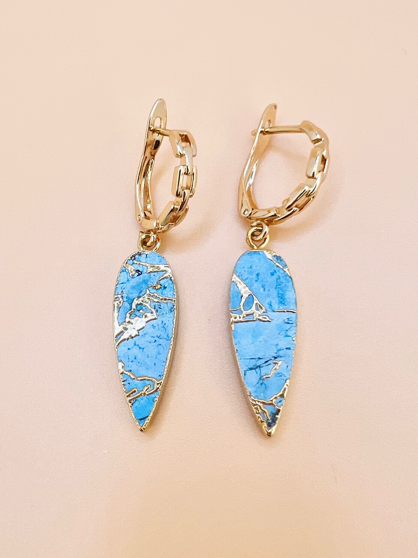 Mojave Turquoise Chain hoops