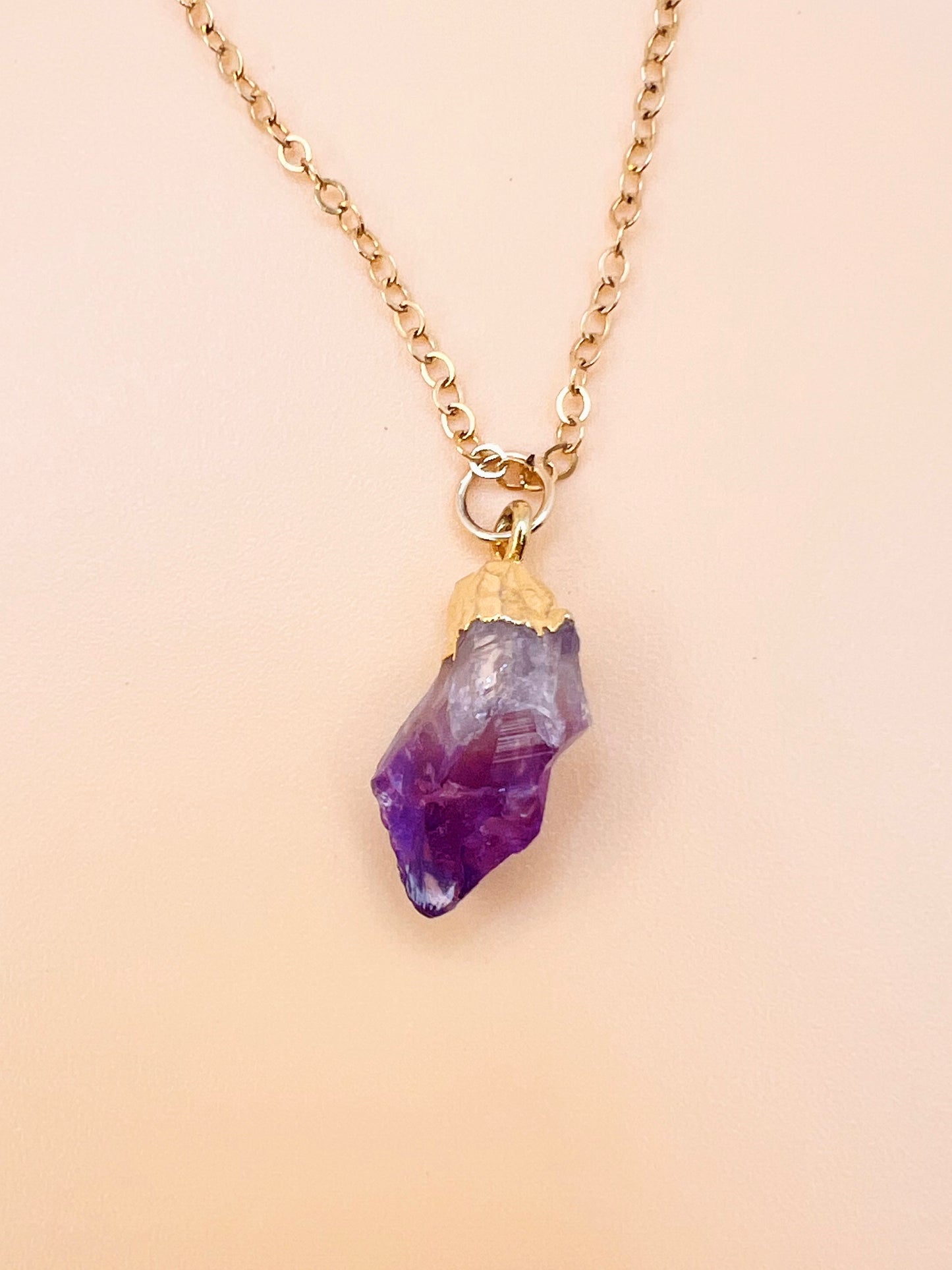 Amethyst nugget necklace