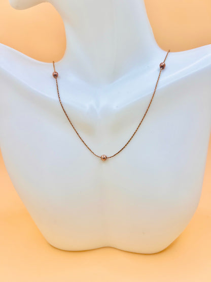 Ball and chain RG necklace