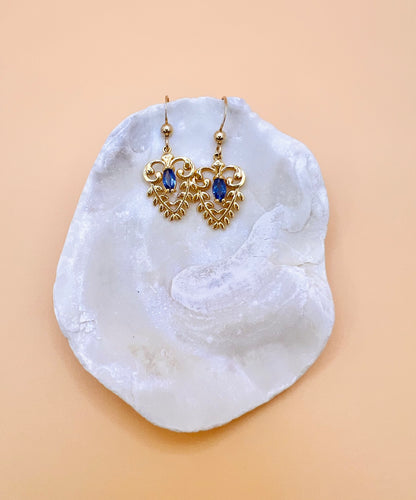 Blue Filigree earring