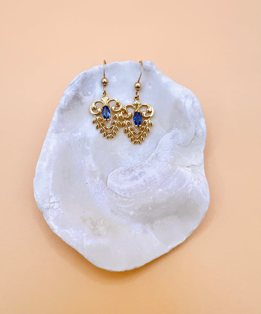 Blue Filigree earring