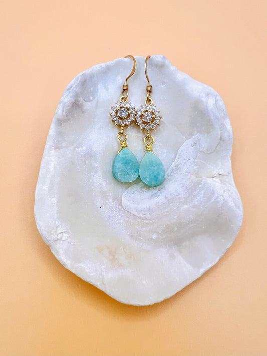 Erica Amazonite earring