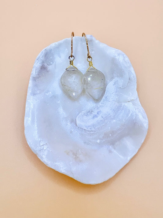 Golden Rutile earring