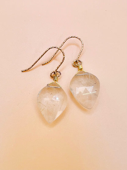 Golden Rutile earring