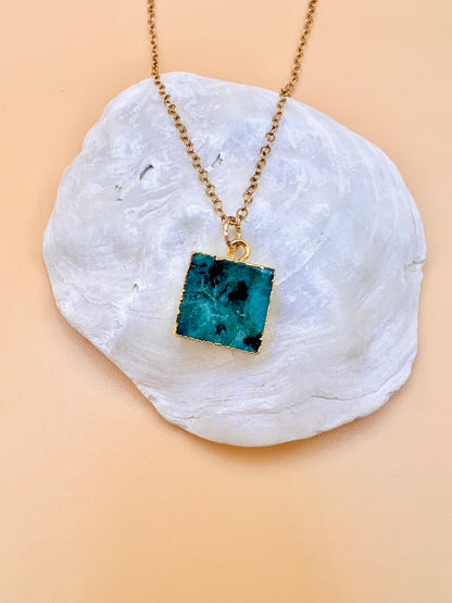 Green Agate Jasper necklace