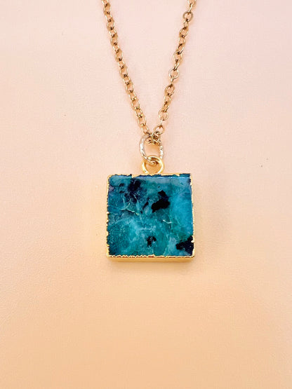 Green Agate Jasper necklace
