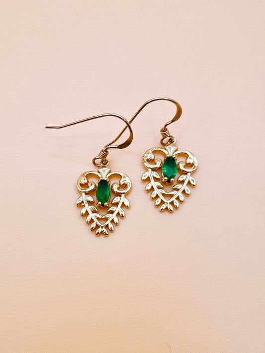 Green Filigree earring