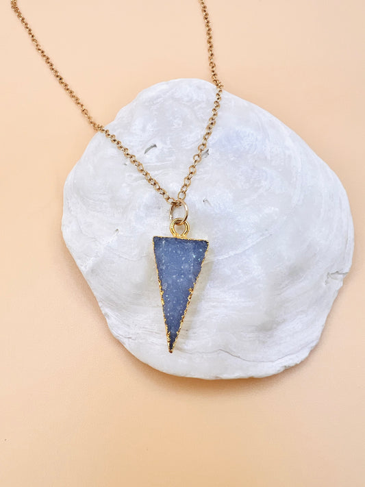 Lavendar Sugar Druzy necklace