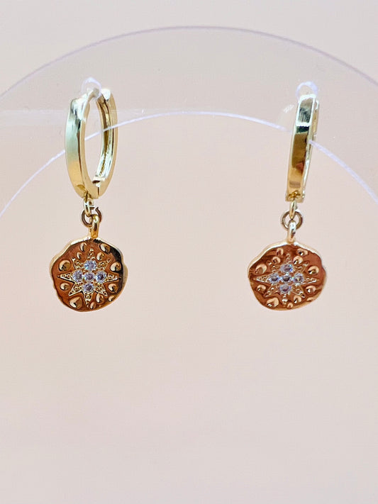 Medallion Star hoops